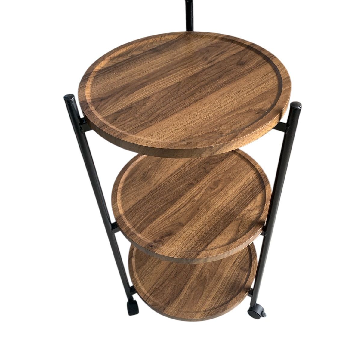 PET MOOD - Organizador Rodante Circular De Madera 3 Niveles