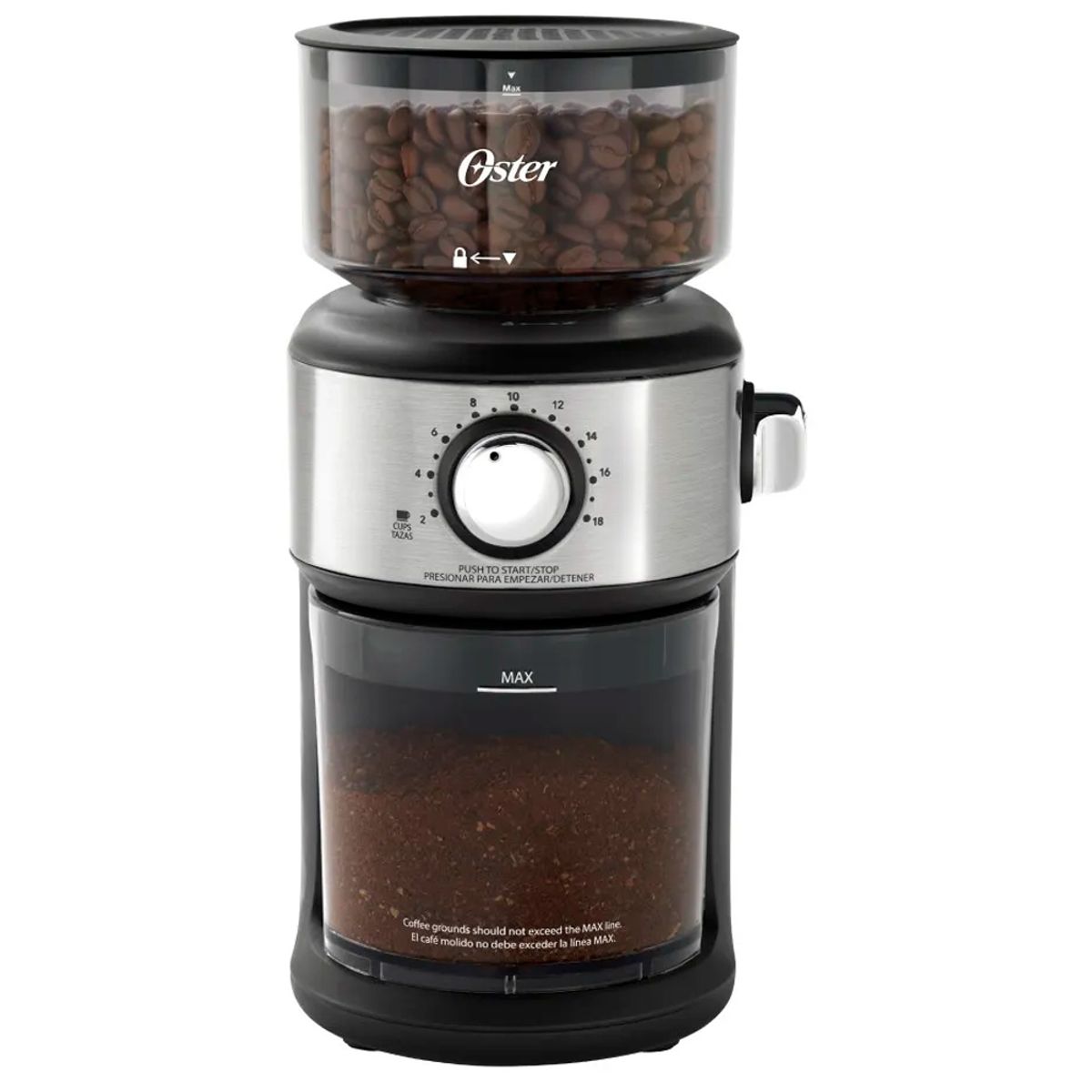 OSTER - Molinillo de Cafè Automàtico Oster 18 Configuraciones de Molienda  BVSTBMH24