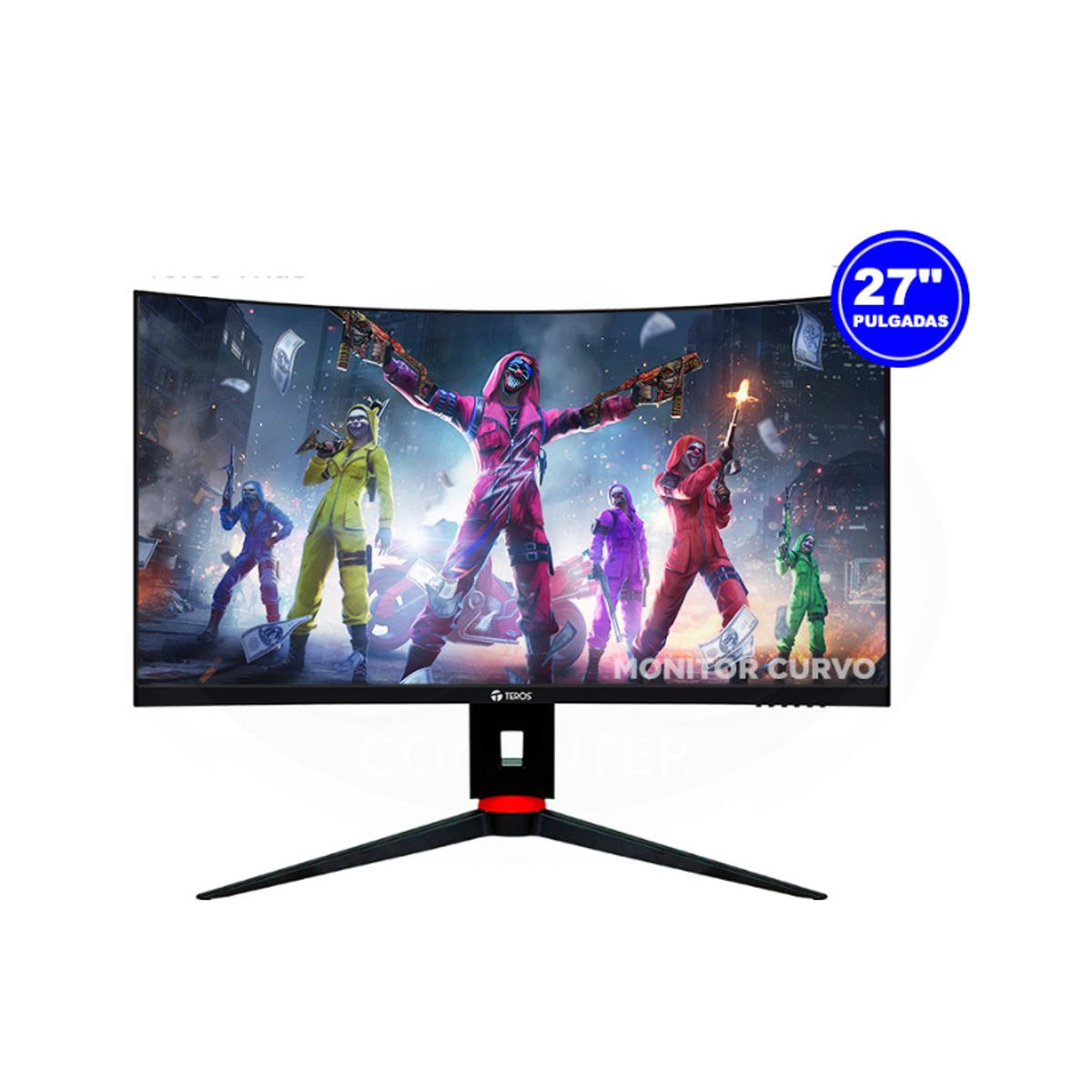 TEROS - Monitor curvo gaming TEROS TE-2766G 27" FHD VA 180Hz 1 ms HDMI DP AUDIO OUT negro