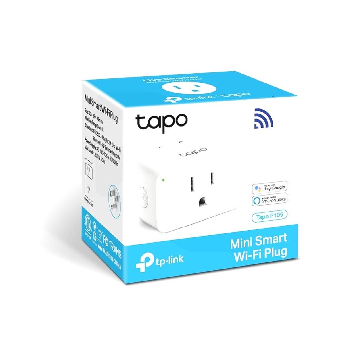 TP LINK - ENCHUFE INTELIGENTE TAPO P105 ( 1 PACK) WIFI Y BLUETOOTH