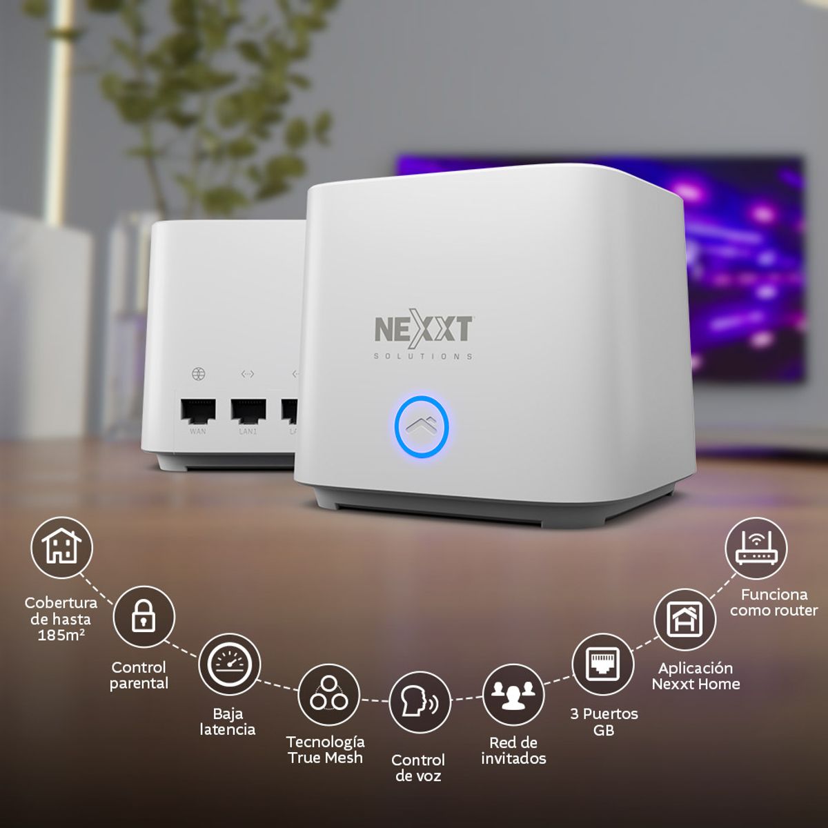 NEXXT SOLUTIONS - Mesh Router Technology Ax1800 NEXXT NCM-X1800 1 Pack