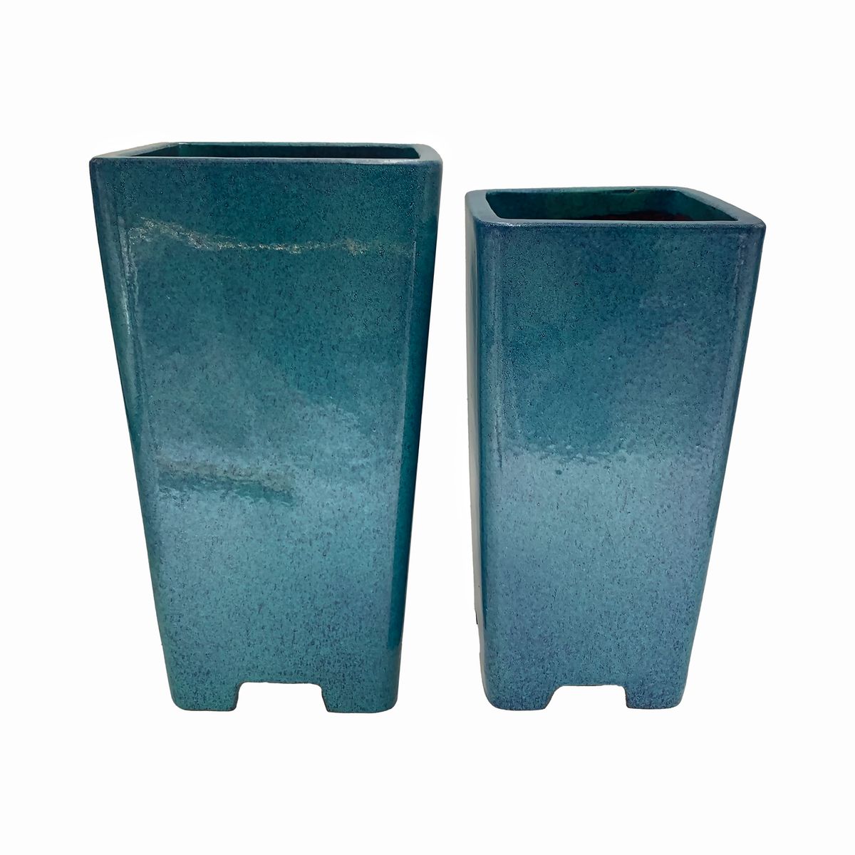 PERUBONSAI - MACETA PARA BONSAI ESMALTADA – YIXING - 23.5 X 23.5 X 41cm