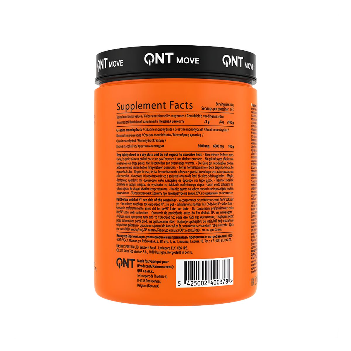 QNT - Creatina QNT 800 G - 100% Creatina Monohidratada