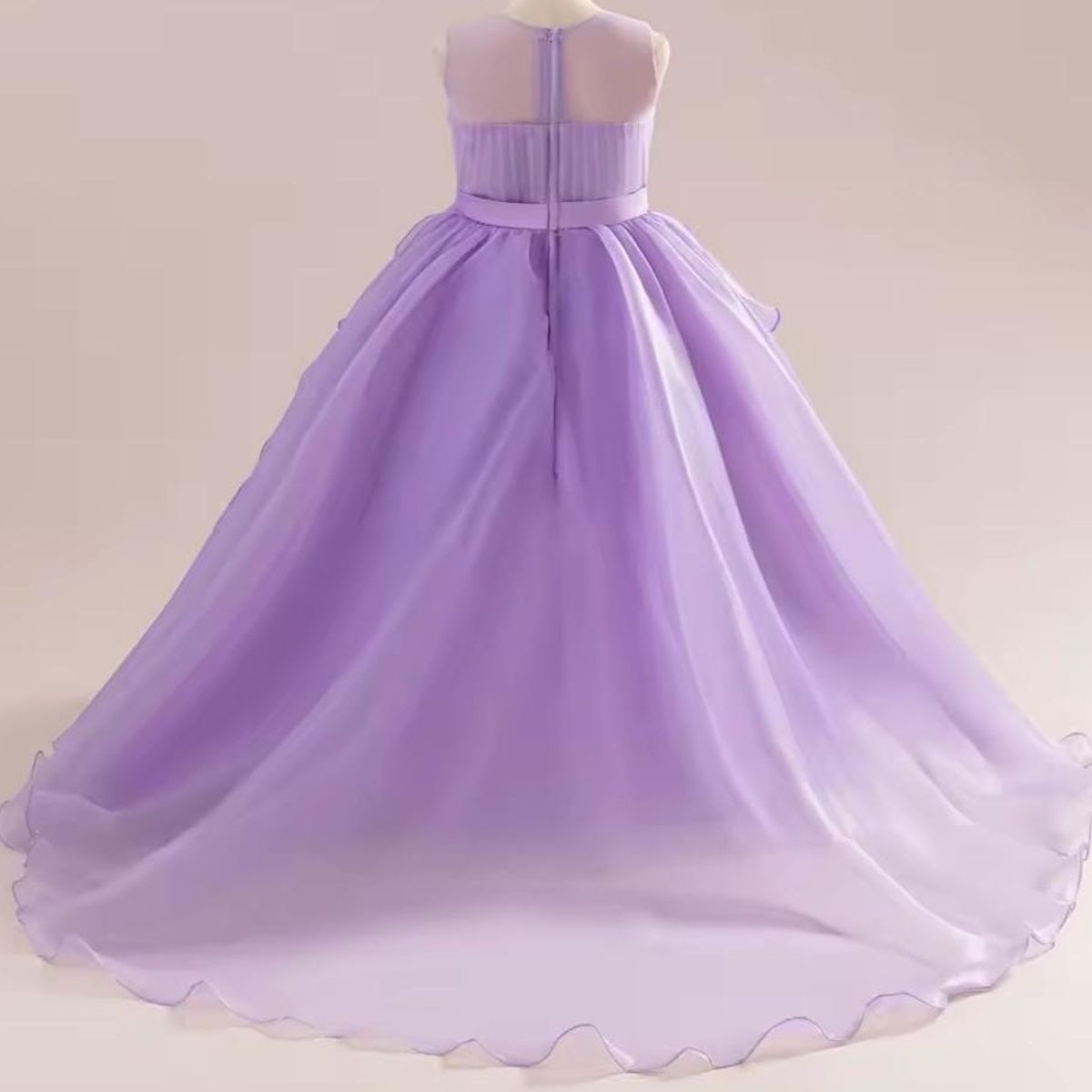 GENERICO - Vestido Niña Princesa Lila Con Cola Talla 8