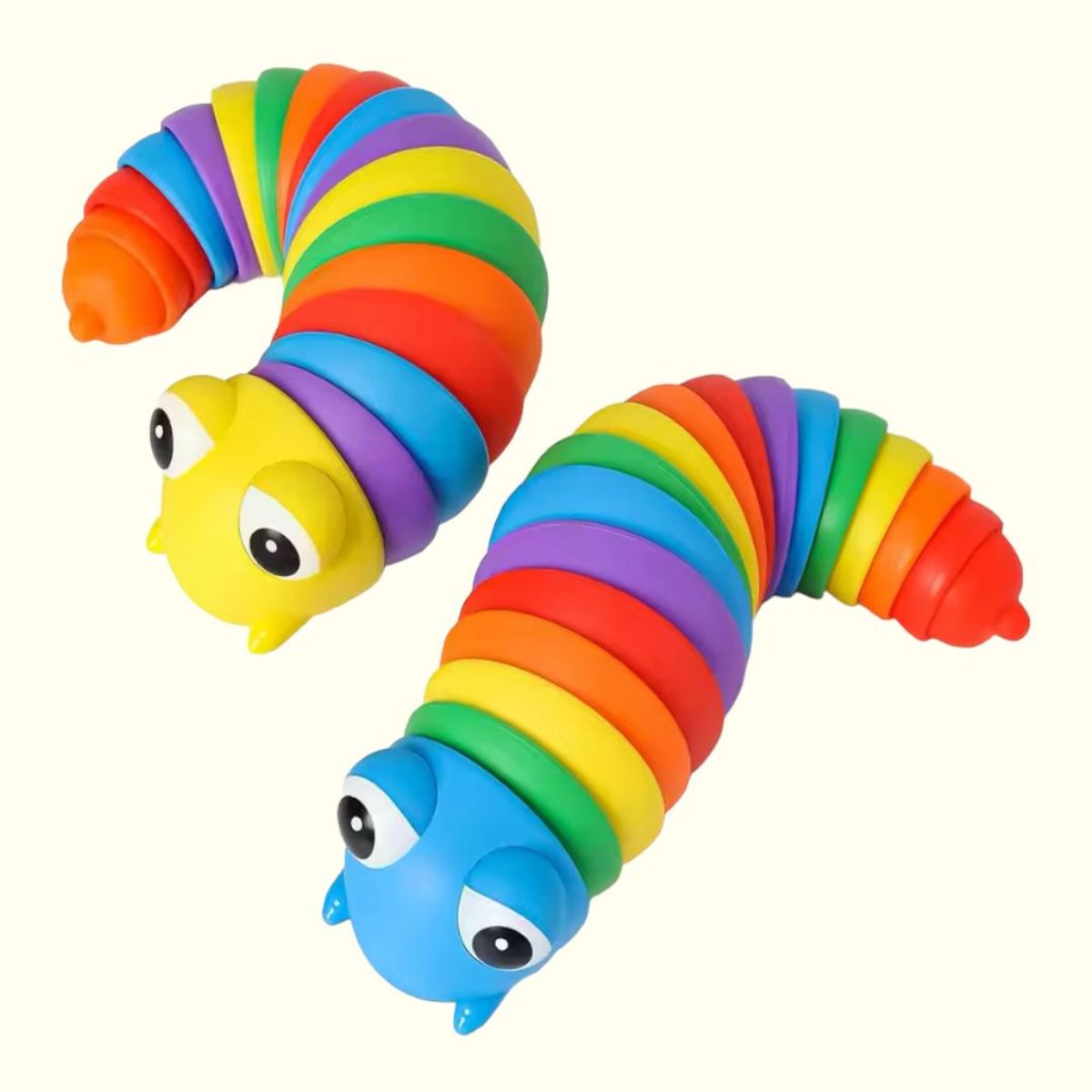 GENERICO - Juguete Antiestrés Sensorial Gusano Oruga Finger Slug con Luces