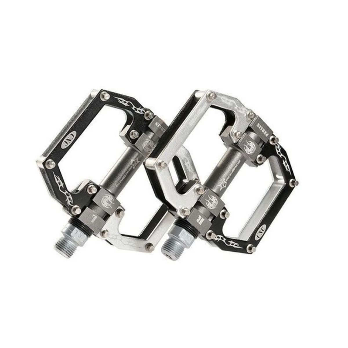 ROCKBROS - PEDALES PLANOS DE ALUMINIO 2010-12SBKS  ROCKBROS PLATEADOS