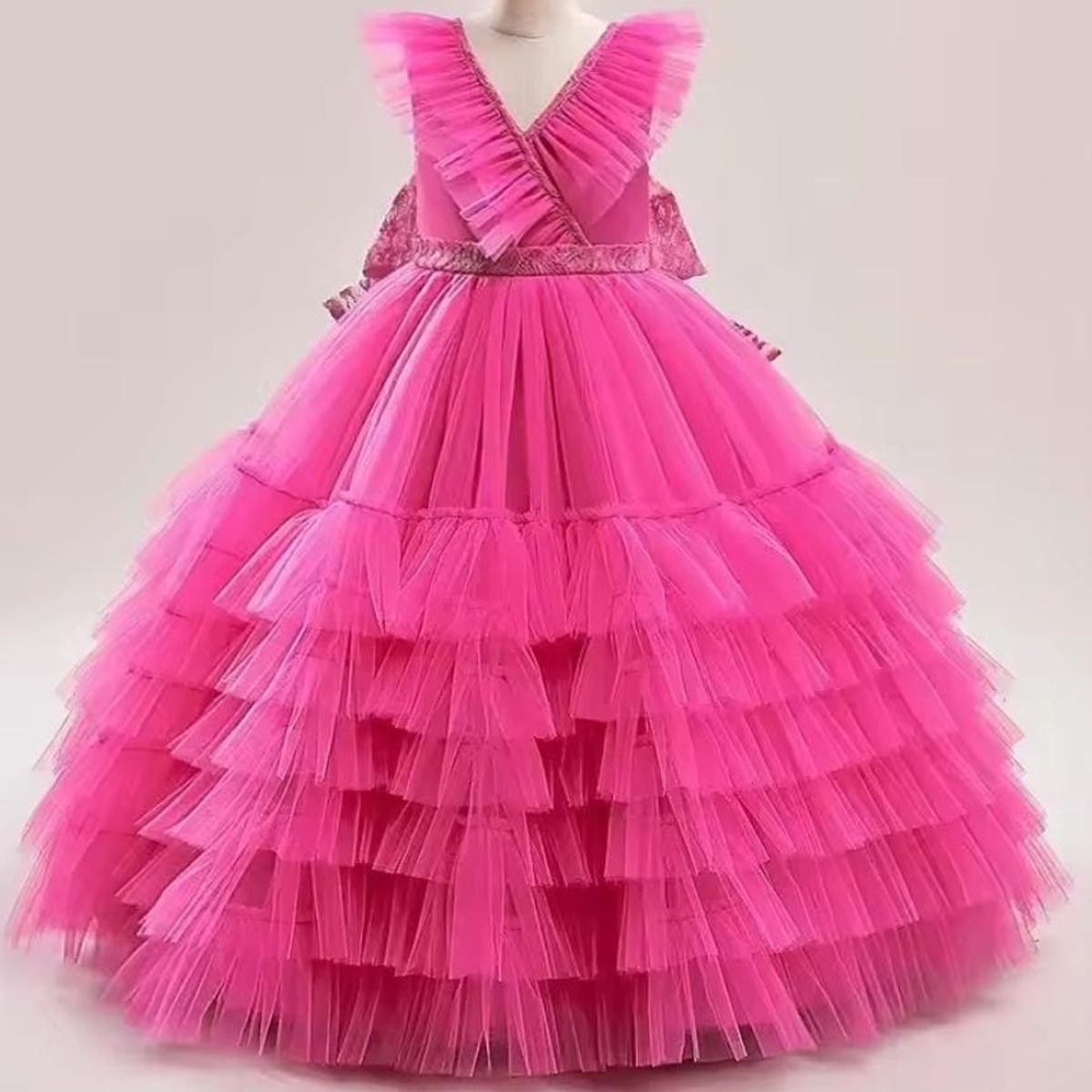 GENERICO - Vestido Princesa Niña Fucsia Talla 10