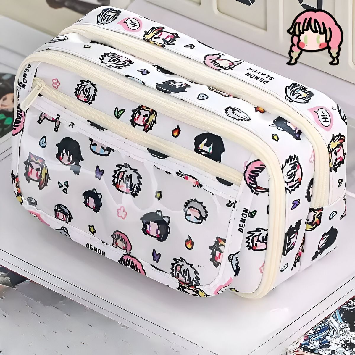 GENERICO - Cartuchera Grande Anime Cazador De Demonios