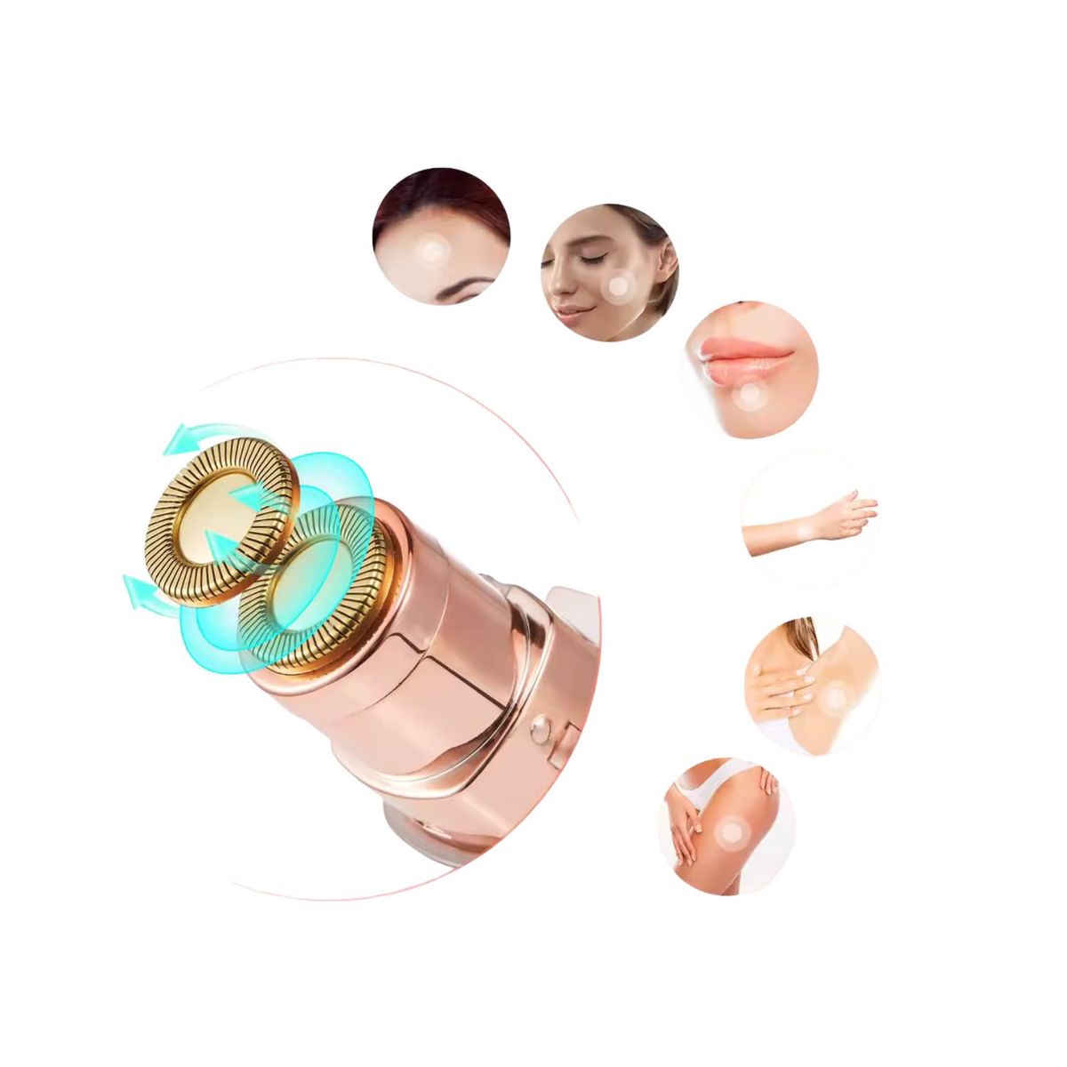 OEM - Depiladora Eléctrica 2 en 1 Facial y Cejas