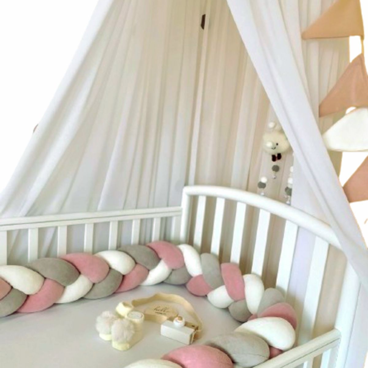 GENERICO - Protector de cuna trenzado 2 metros