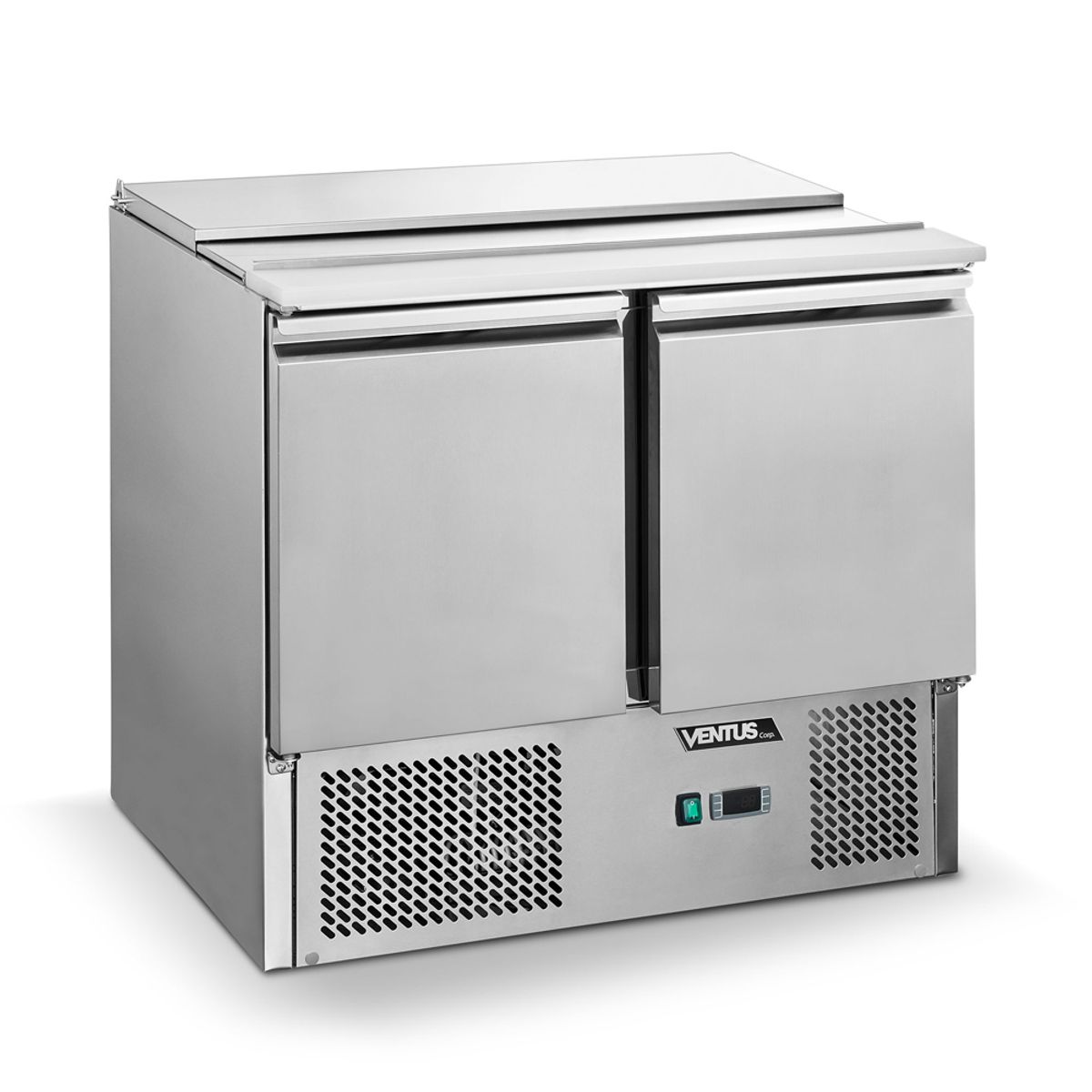 VENTUS - Mesa Ensaladera Acerada con 2 puertas, VMRSL-380 - Ventus