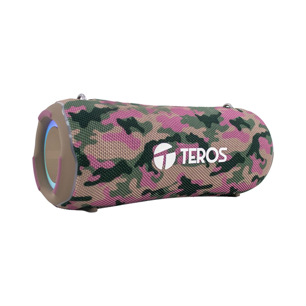 TEROS - Parlante TEROS Ultra TE-6046M BT 53 RGB TWS color marrón militar camuflado