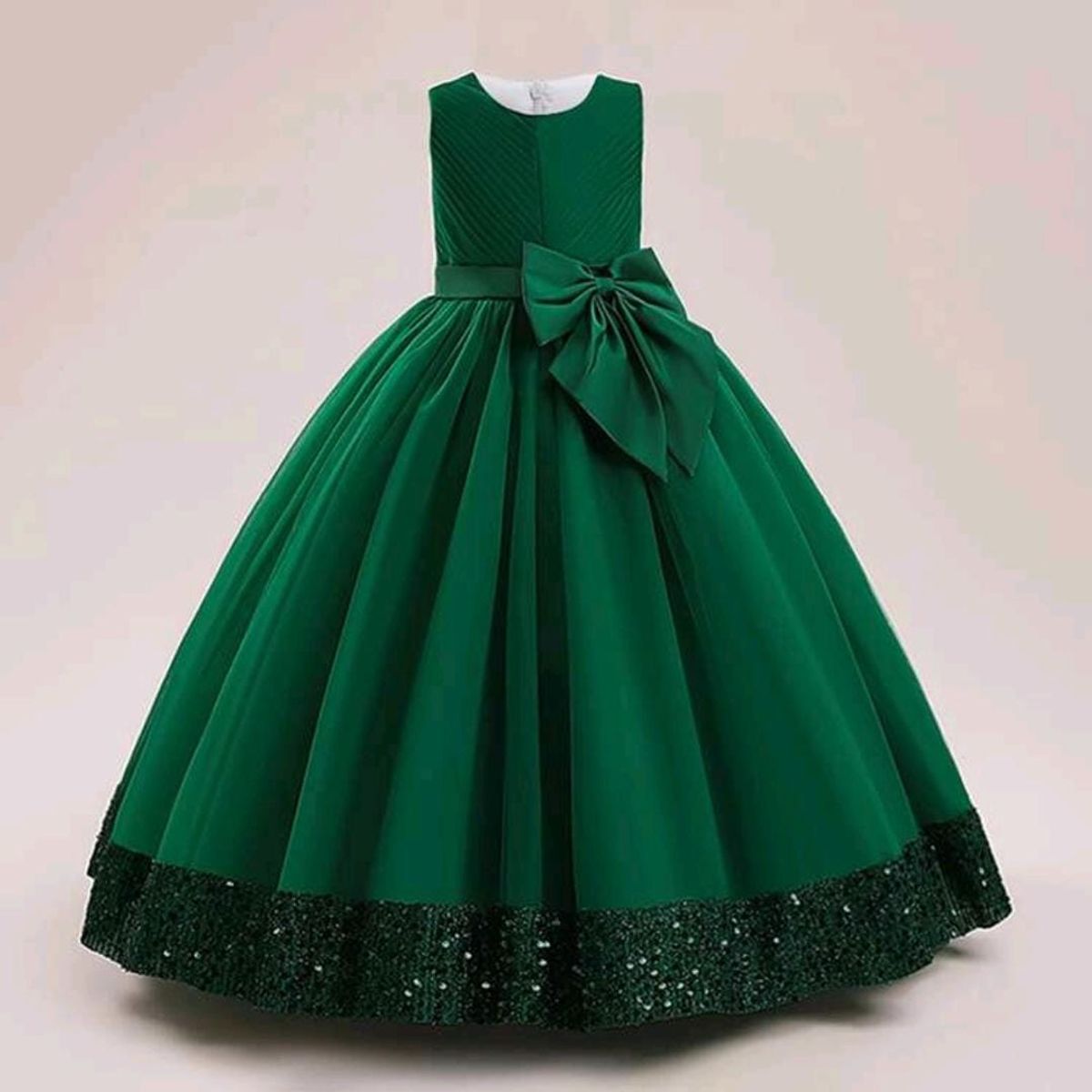 GENERICO - Vestido Niña Princesa Brillantes Verde Talla 10