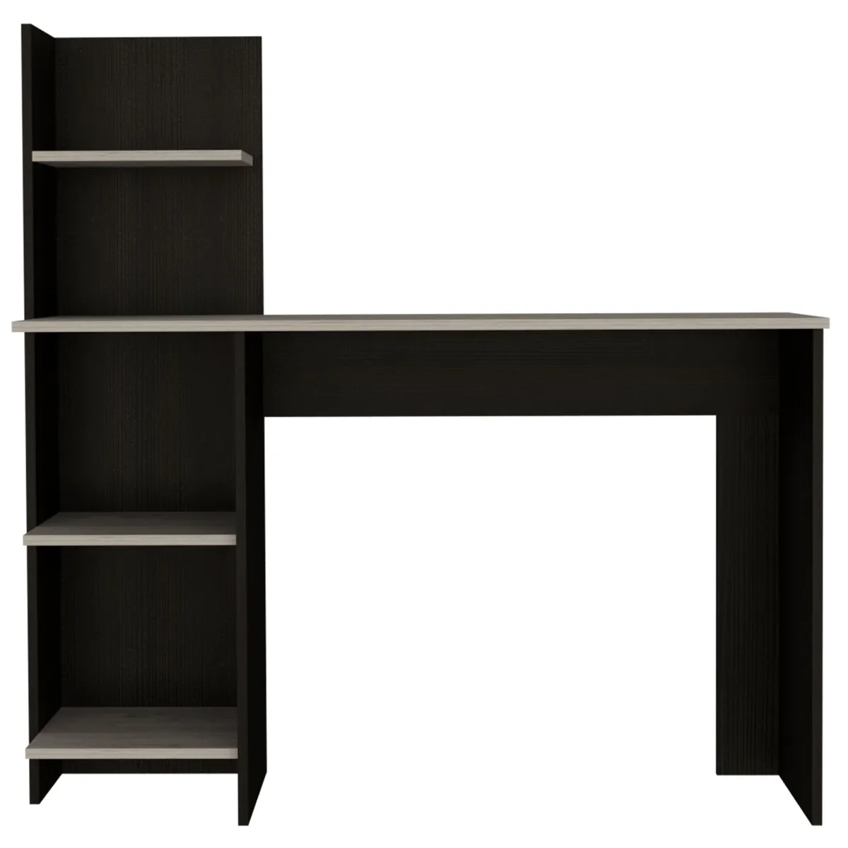 FMFURNITURE - Escritorio Biblioteca Fm-013N - Negro Y Gris