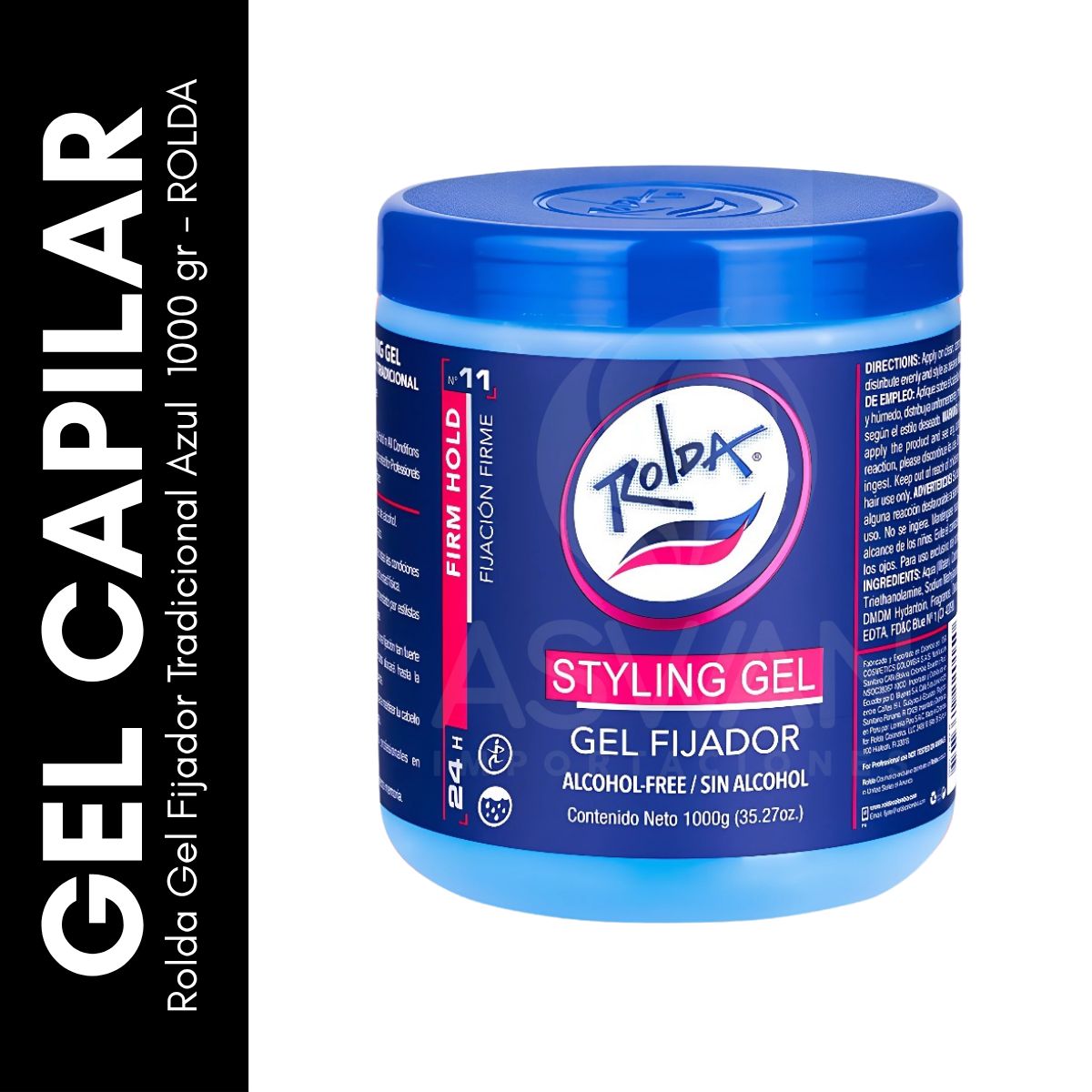 GENERICO - Rolda Gel Fijador Tradicional Azul  1000 gr - ROLDA