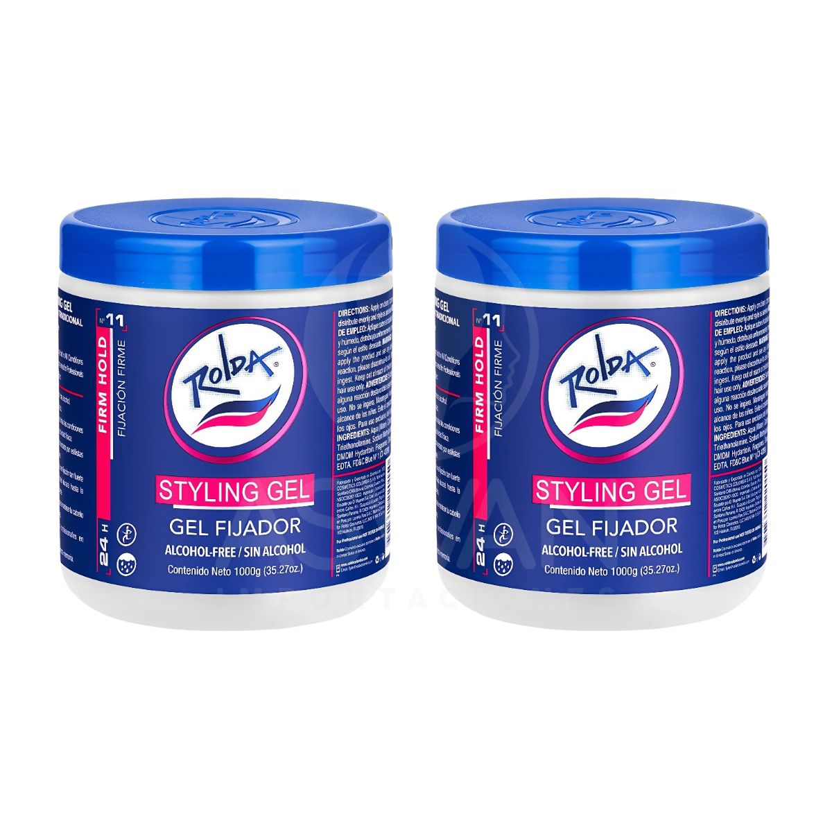 GENERICO - Pack x2 Gel Fijador Tradicional Blanco 1000 gr - ROLDA