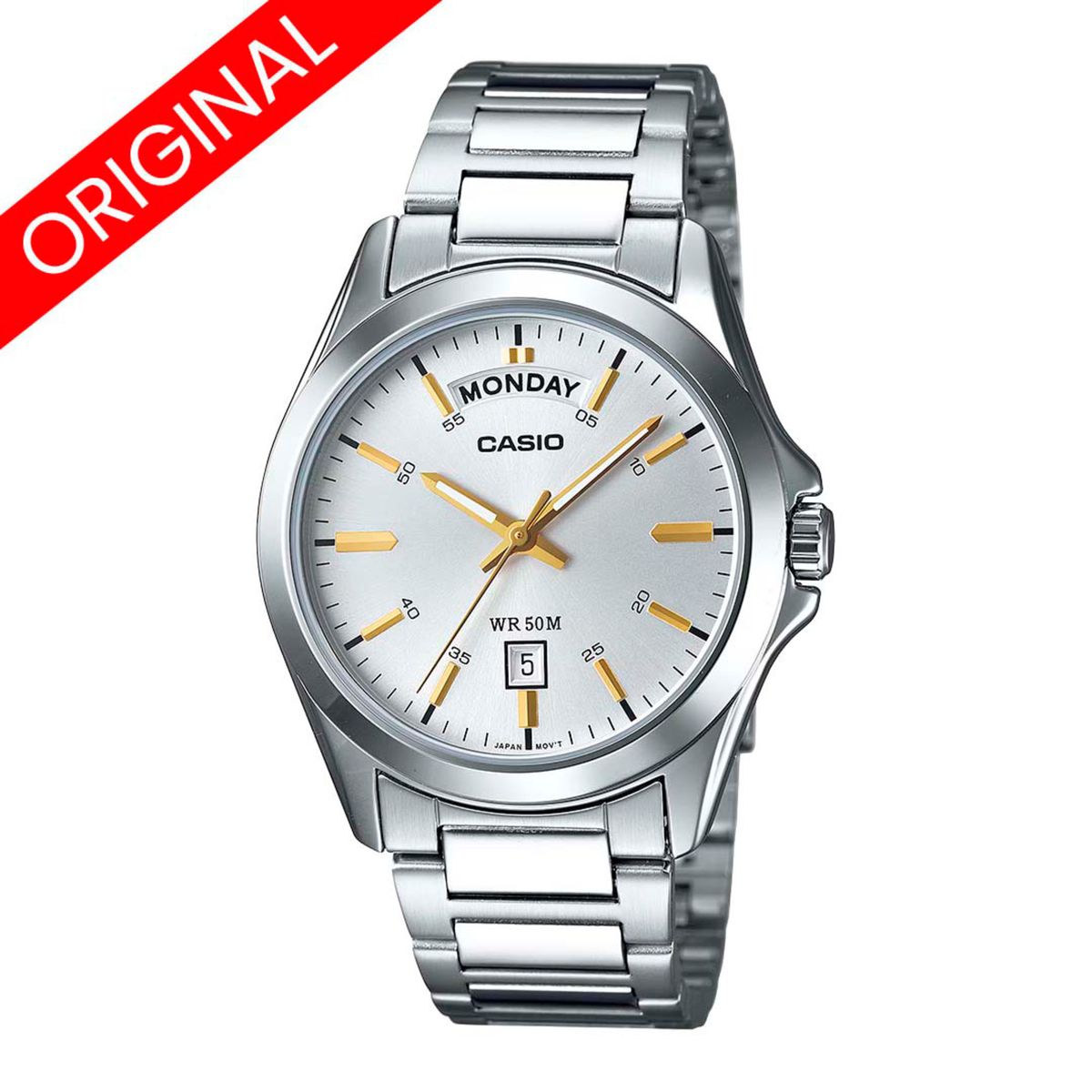 CASIO - RELOJES CASIO ORIGINAL MTP-1370D BLANCO  CAS-78