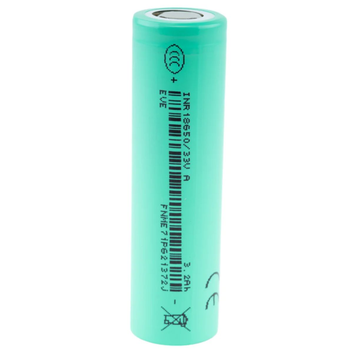 GENERICO - Pack × 4 Baterías EVE 3200 mAh 3.7 V Li-ion Flat Top 18650