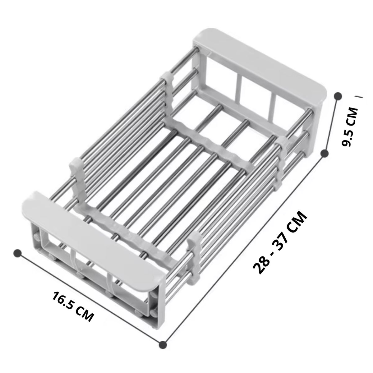 GENERICO - ESCURRIDOR SOPORTE EXPANDIBLE DE FREGADERO PARA PLATOS VERDURAS FRUTAS