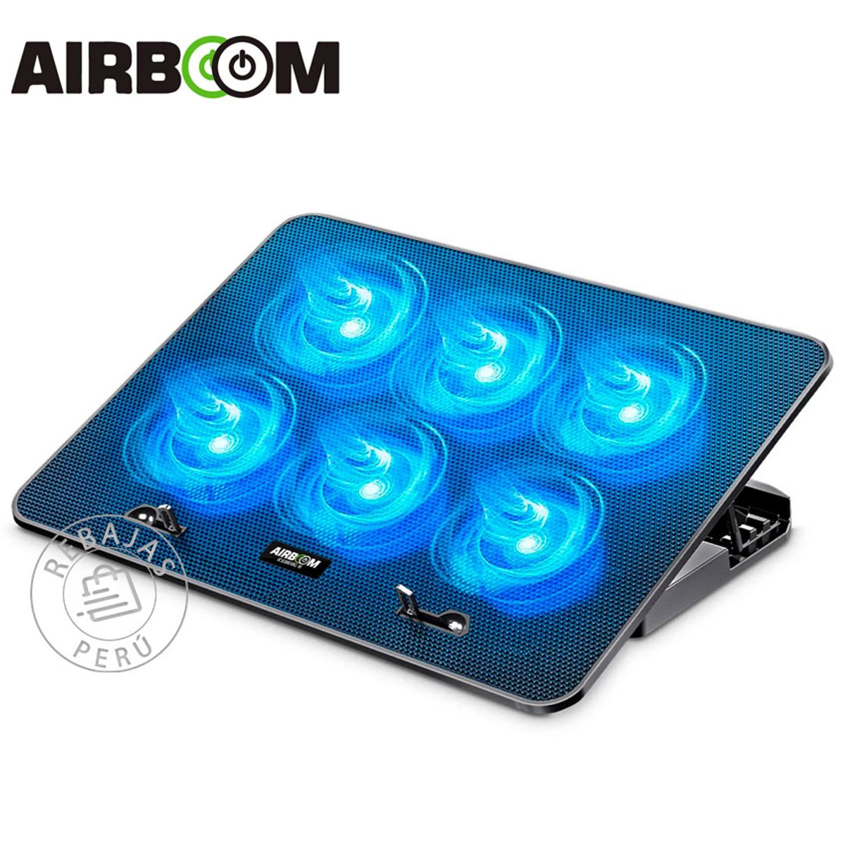 AIRBOOM - Cooler Airboom Iceberg 6 Ventiladores LED 6 cm para Laptop