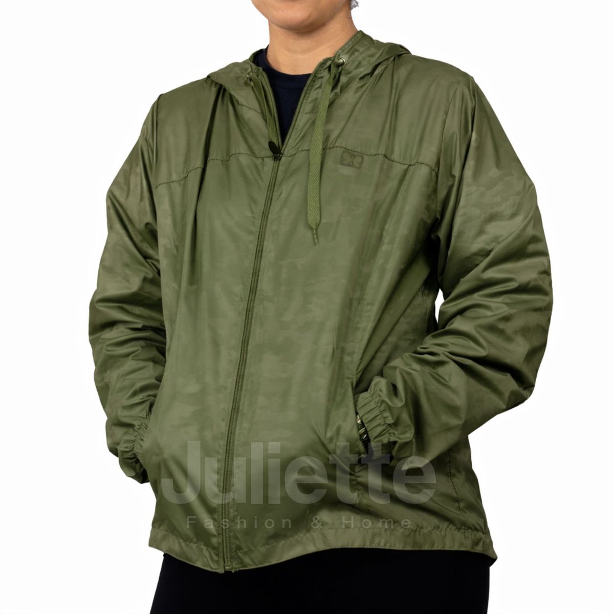 GENERICO - CORTAVIENTO IMPERMEABLE CON CAPUCHA PARA LA LLUVIA