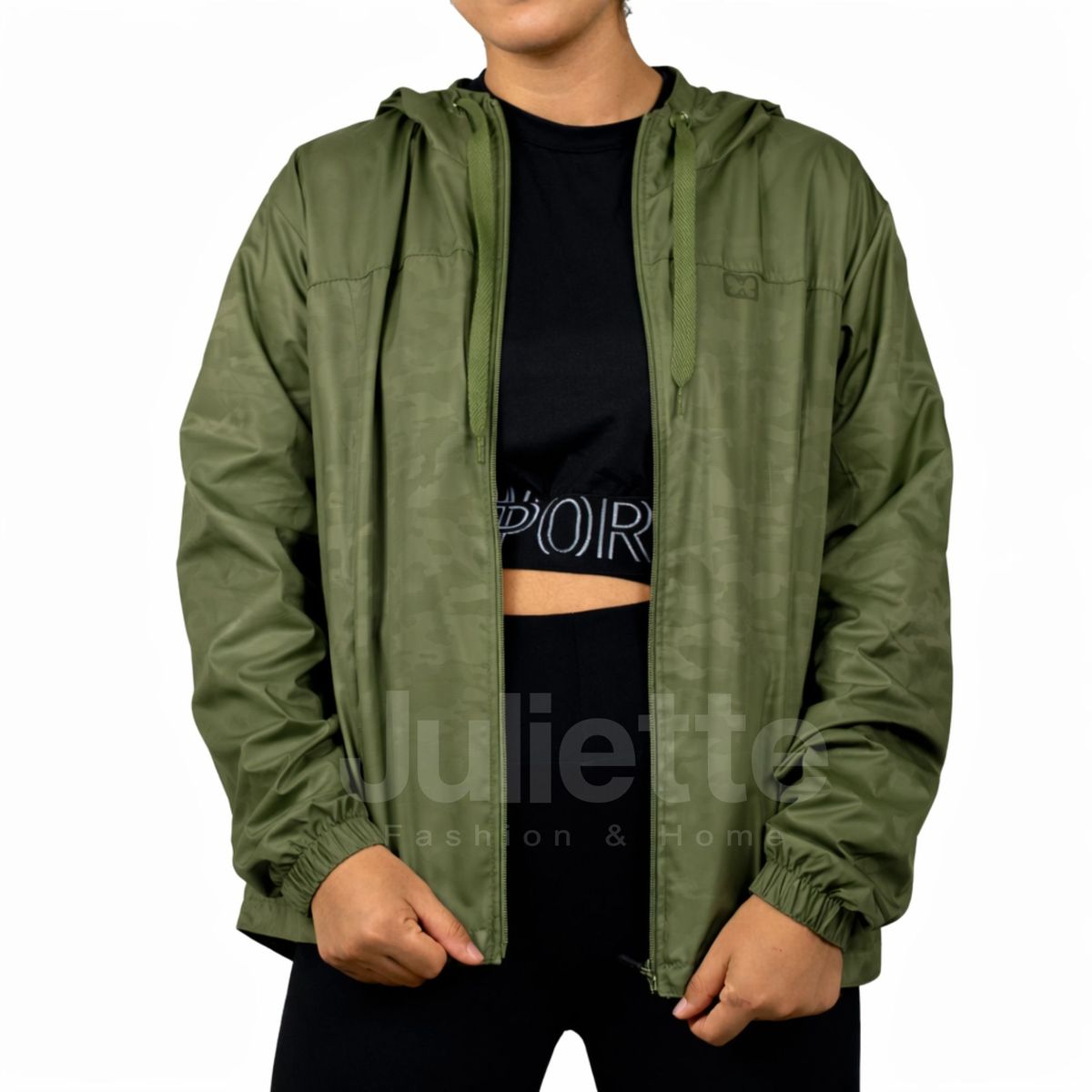 GENERICO - CORTAVIENTO IMPERMEABLE CON CAPUCHA PARA LA LLUVIA