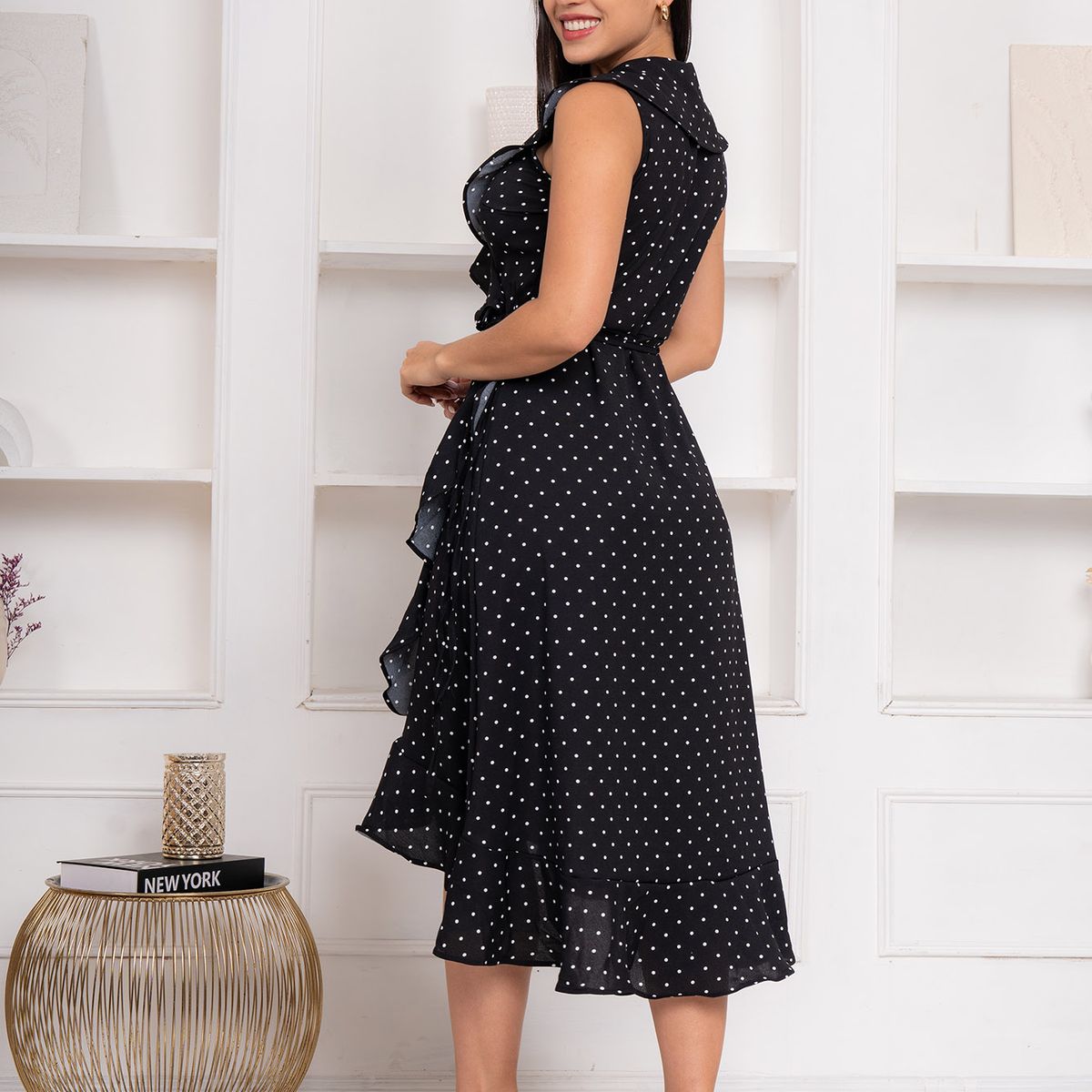 ARMA TU LOOK - VESTIDO MACARENA ENVOLVENTE DE BOLITAS POLKA DOTS