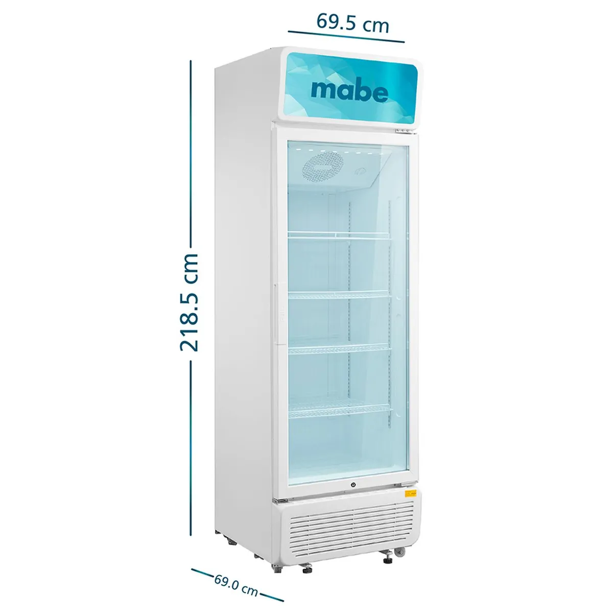 Mabe - Vitrina Refrigeradora 416L Netos Blanco Mabe ALASKAVIT416PG