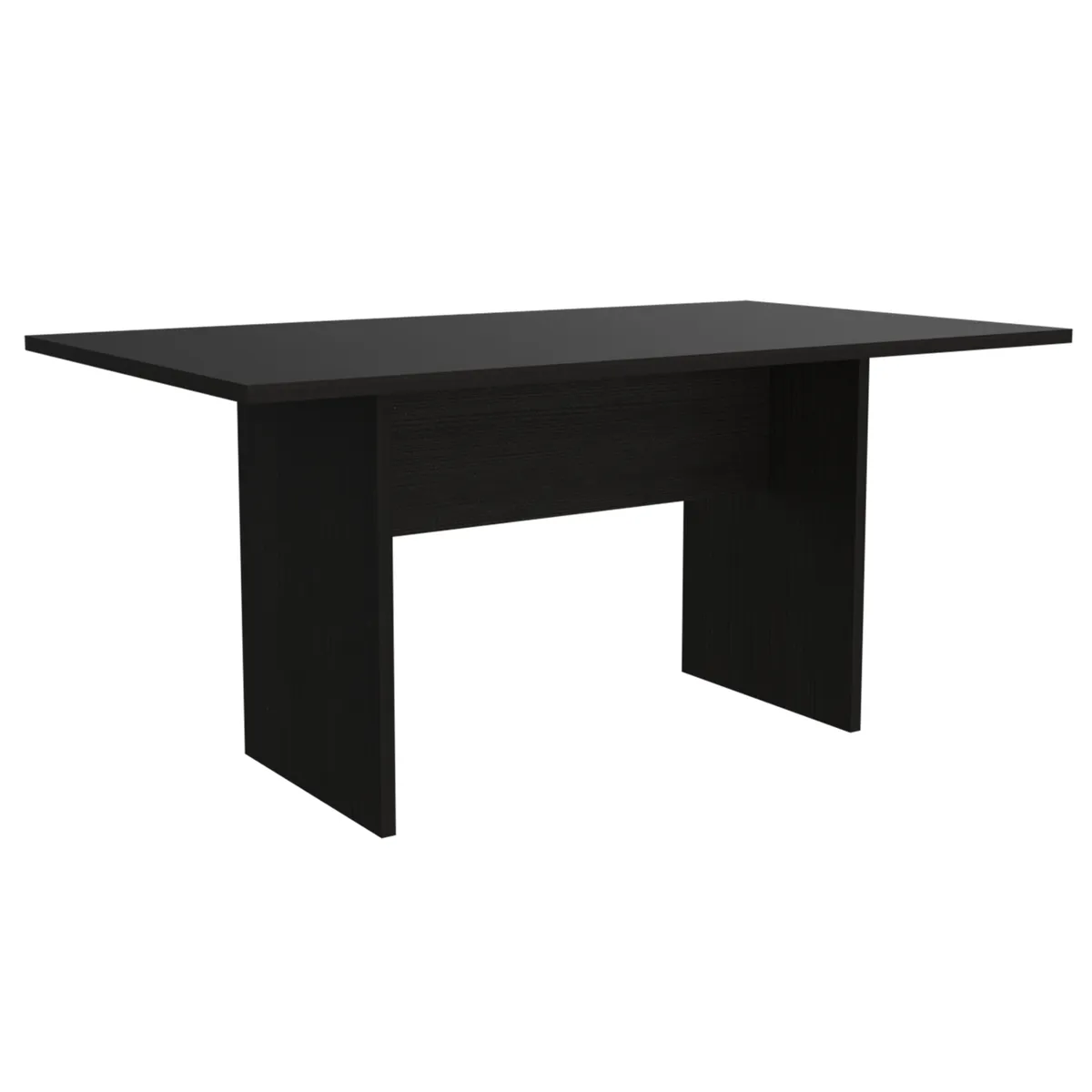 FMFURNITURE - Mesa De Comedor 4 Puestos Negra 160Cm