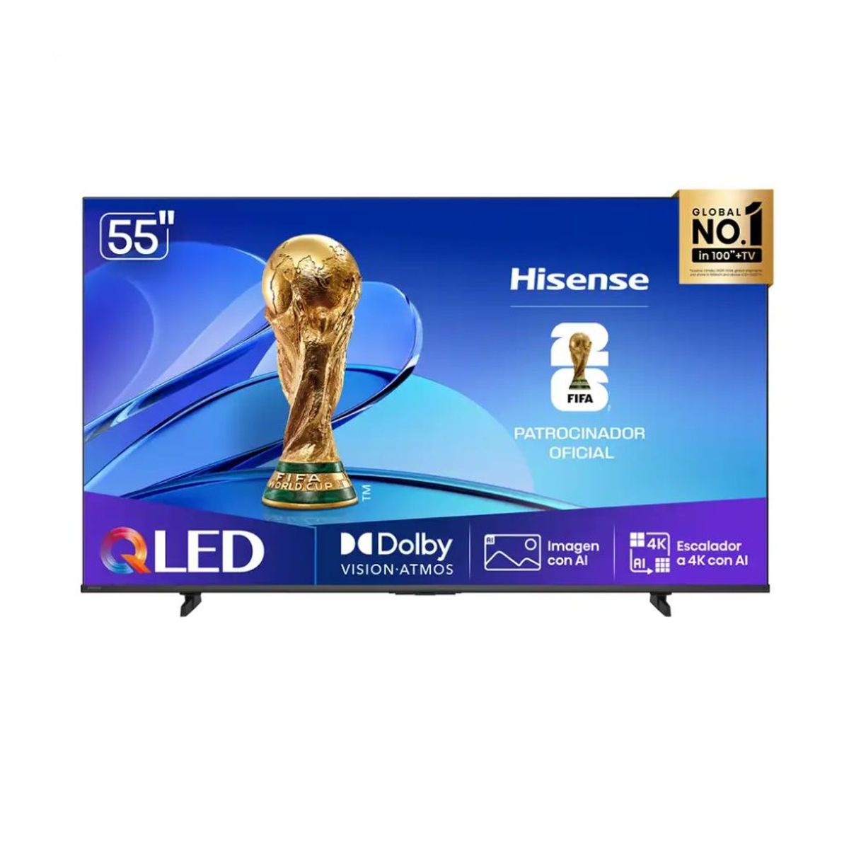 HISENSE - Televisor Hisense 55"  QLED Año 2025 UHD 4K Smart TV 55Q6QV
