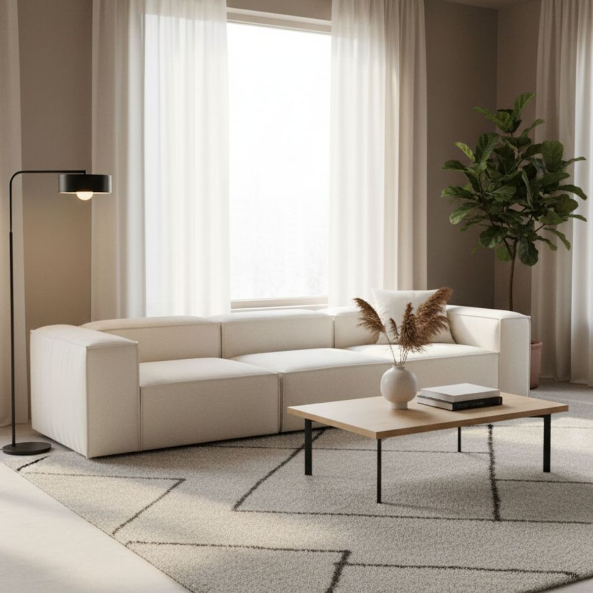 GENERICO - Sofá de 3 Cuerpos Lenin en Tela Chenille Antifluido – Diseño Moderno y Confortable