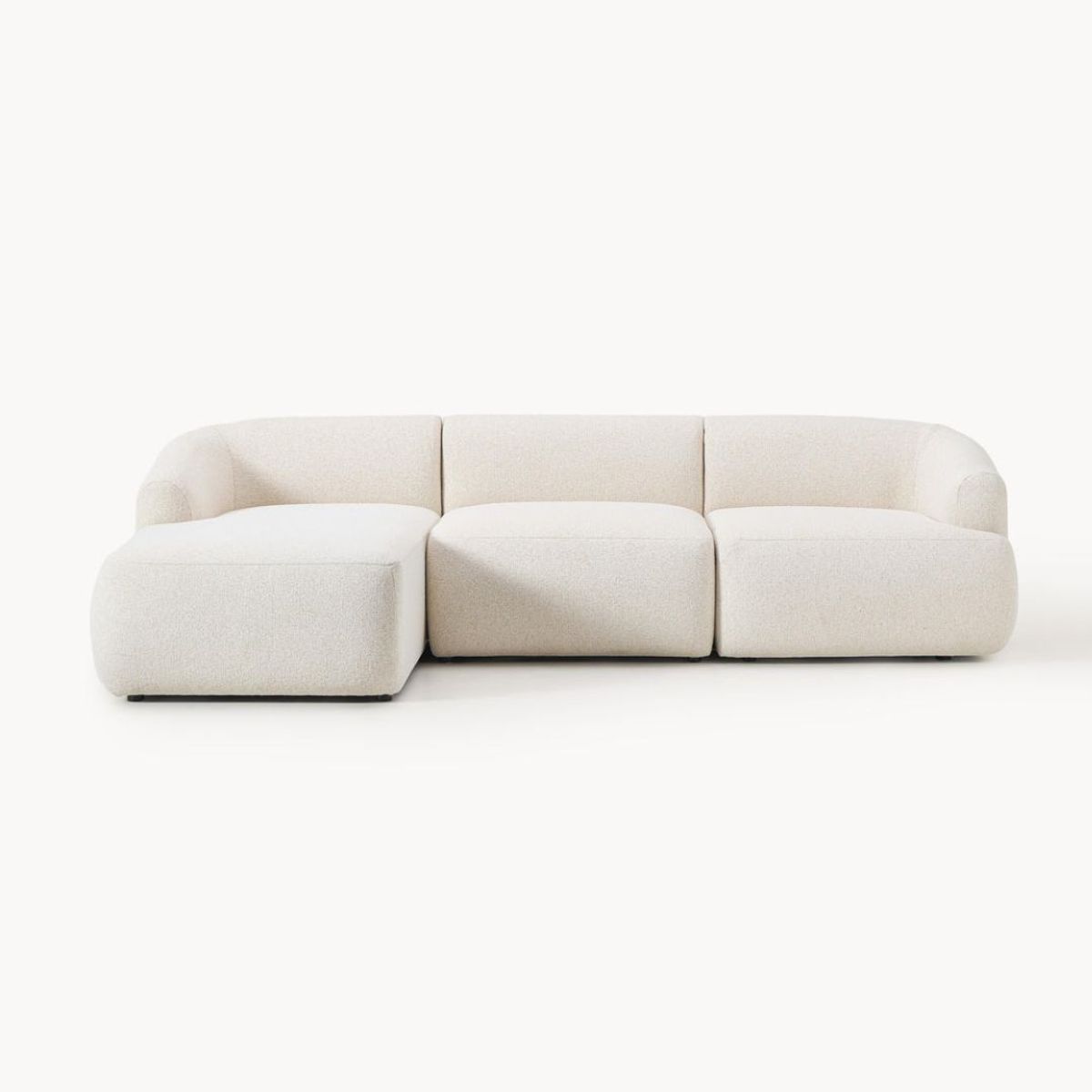 GENERICO - Seccional Sofía Estilo Curvo Derecho en Tela Chenille Antifluido  Sofá Moderno y Elegante