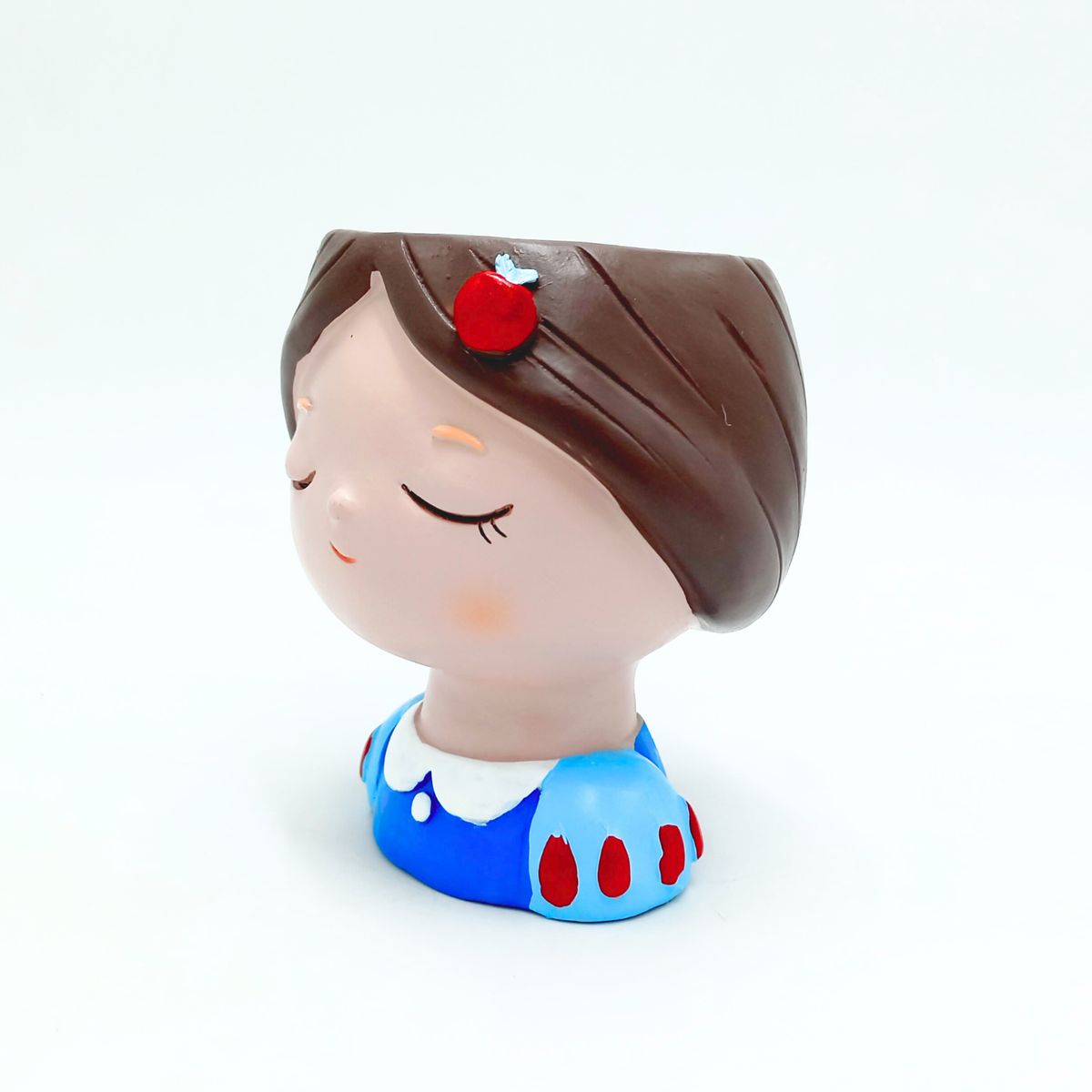 GENERICO - Maceta Decorativa Blanca Nieves de Resina con Drenaje