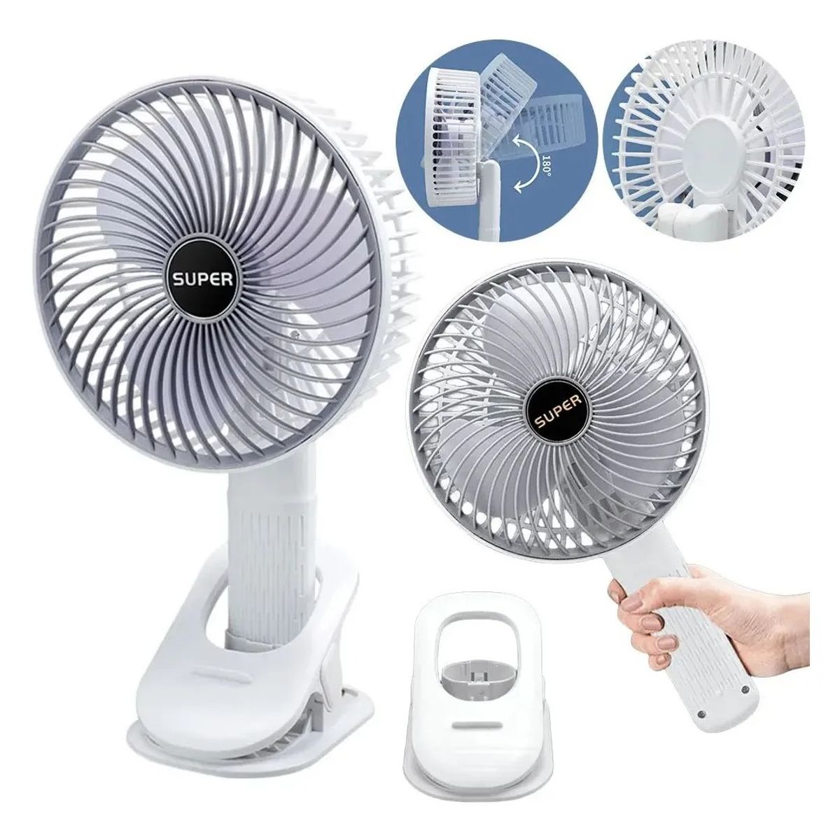 KAST PE - Ventilador Multiuso Portatil con Clip y Porta Celular