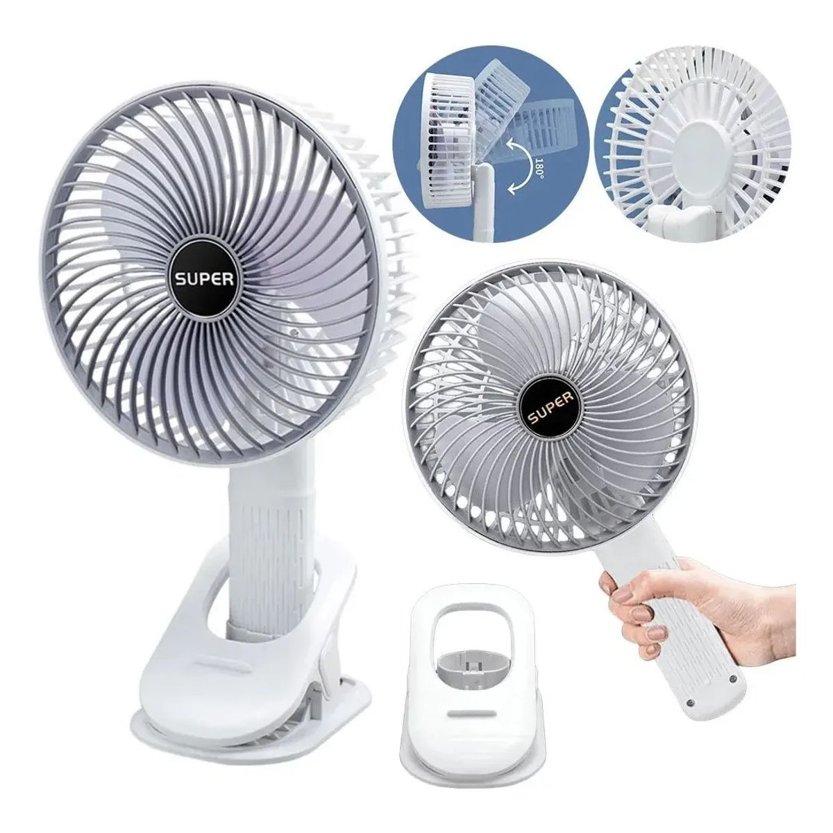KAST PE - Ventilador Multiuso Portatil con Clip y Porta Celular