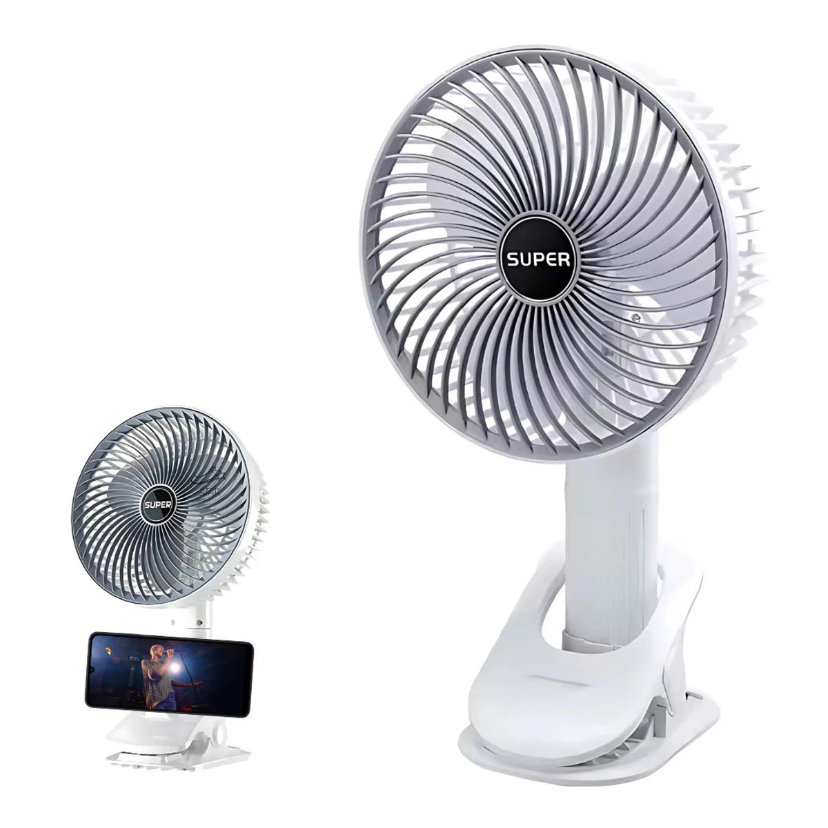 KAST PE - Ventilador Multiuso Portatil con Clip y Porta Celular