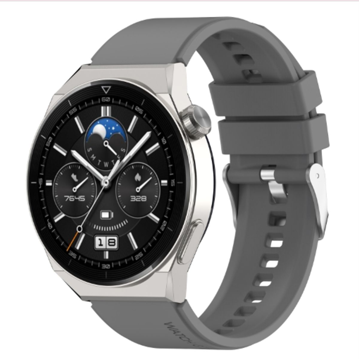 GENERICO - Correa Silicón para Huawei Watch GT 22mm - GRIS