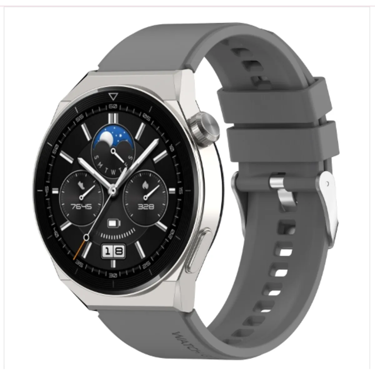 GENERICO - Correa Silicón para Huawei Watch GT 22mm - GRIS