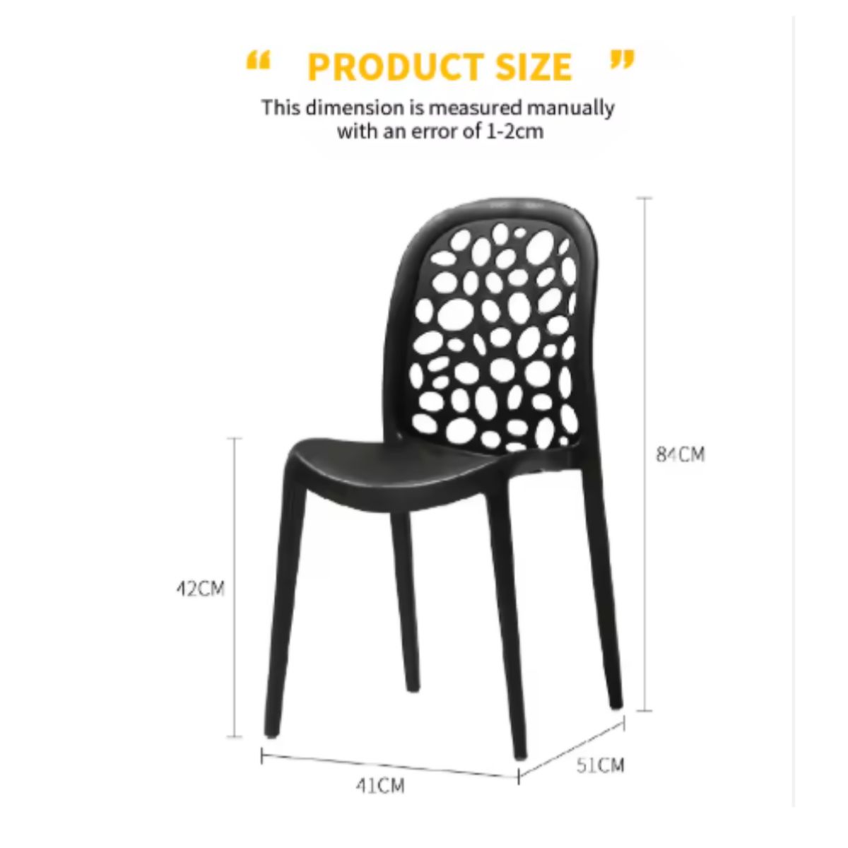 PET MOOD - Silla Moderna Con Respaldo Calado Para Interior o Exterior