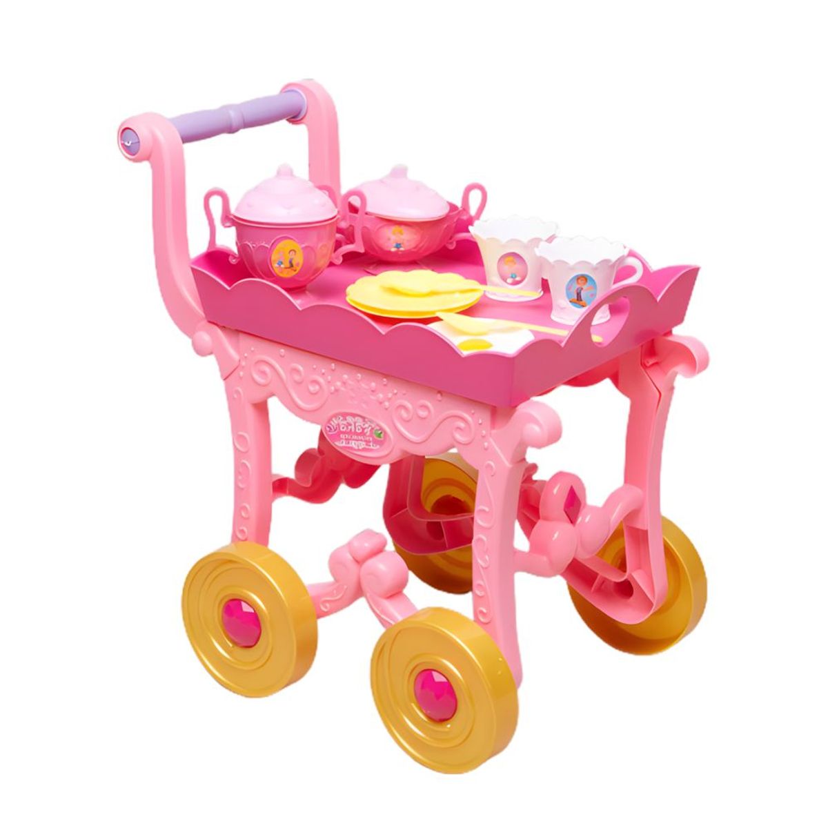 GENERICO - Juego de Cocina Infantil 2 en 1 de 49 PCS Rosa Chic