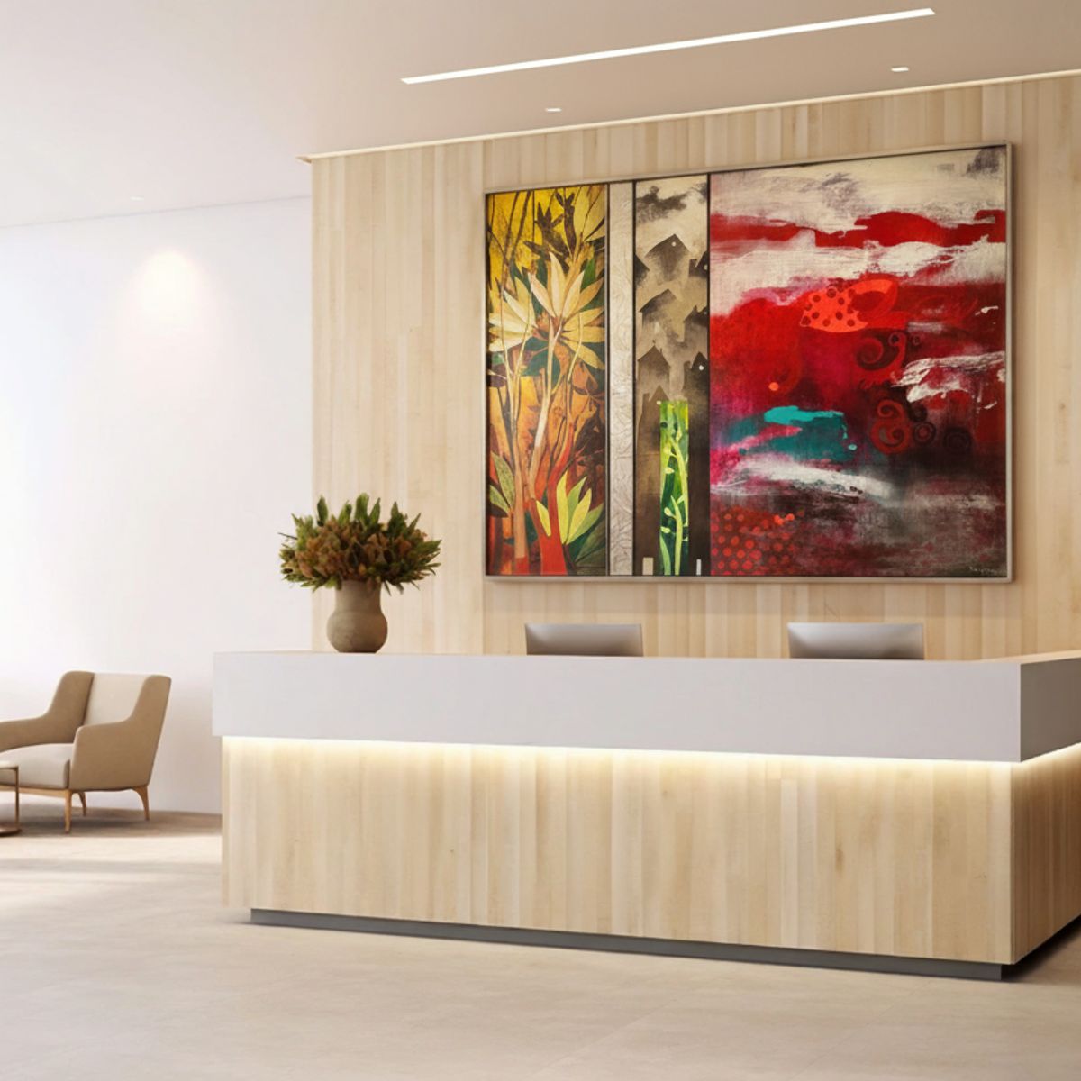 GENERICO - Cuadro abstracto mixto al oleo 172x128cm