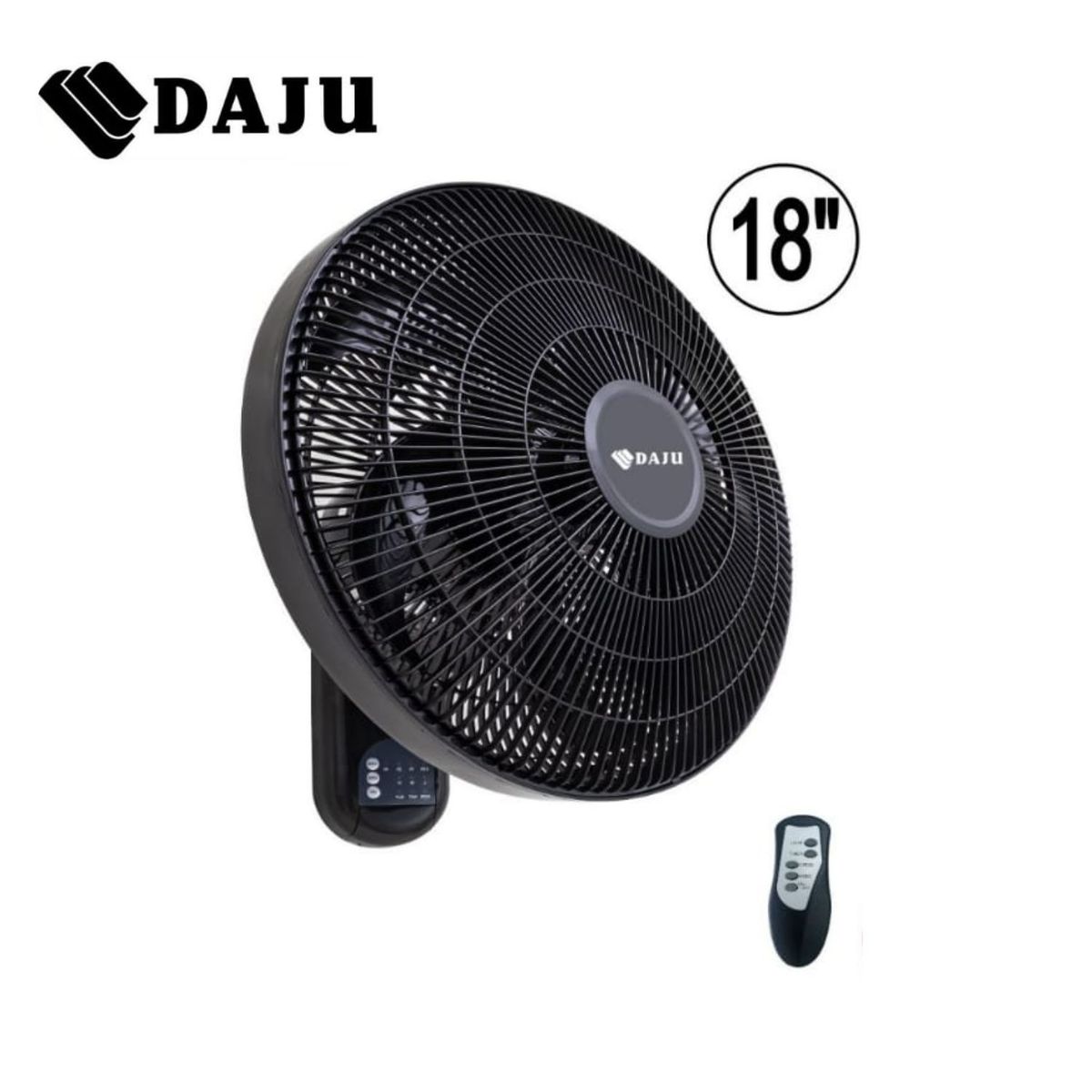GENERICO - Ventilador de Pared 18 de 80W con Control Remoto