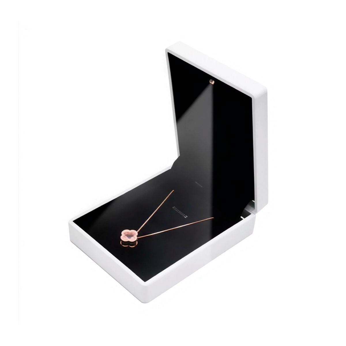 S&T - Estuche de Lujo para Collar con Luz LED Blanco