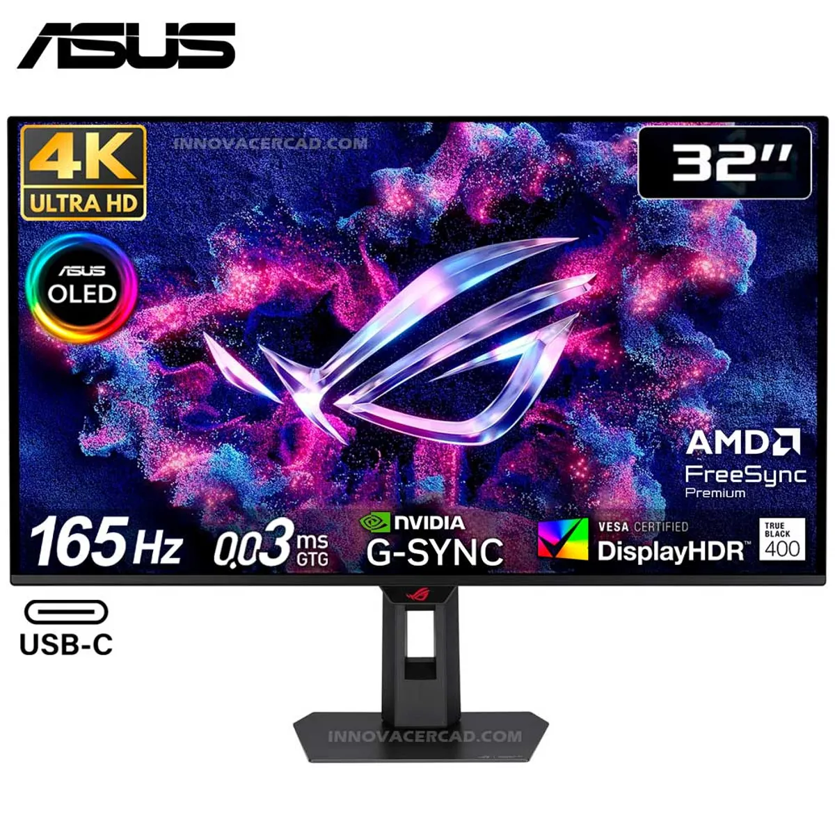 ASUS - Monitor Gaming ASUS ROG STRIX OLED XG32UCDS 32 OLED 4K UHD 165Hz 003ms Nvidia G-Sync