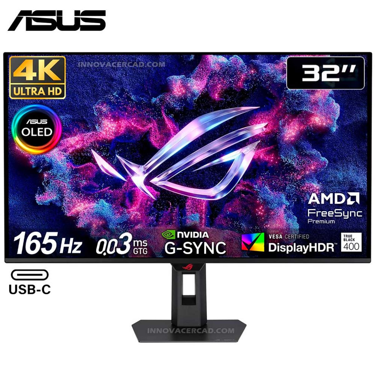 ASUS - Monitor Gaming ASUS ROG STRIX OLED XG32UCDS 32 OLED 4K UHD 165Hz 003ms Nvidia G-Sync