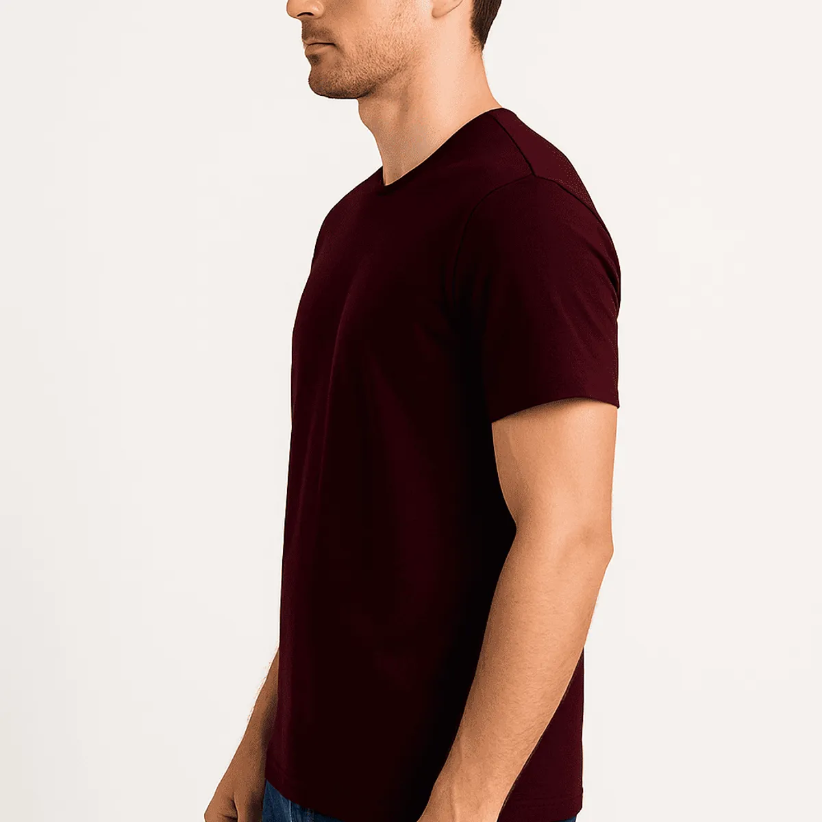 MANYA - Polo Básico de Algodón - Conche Vino