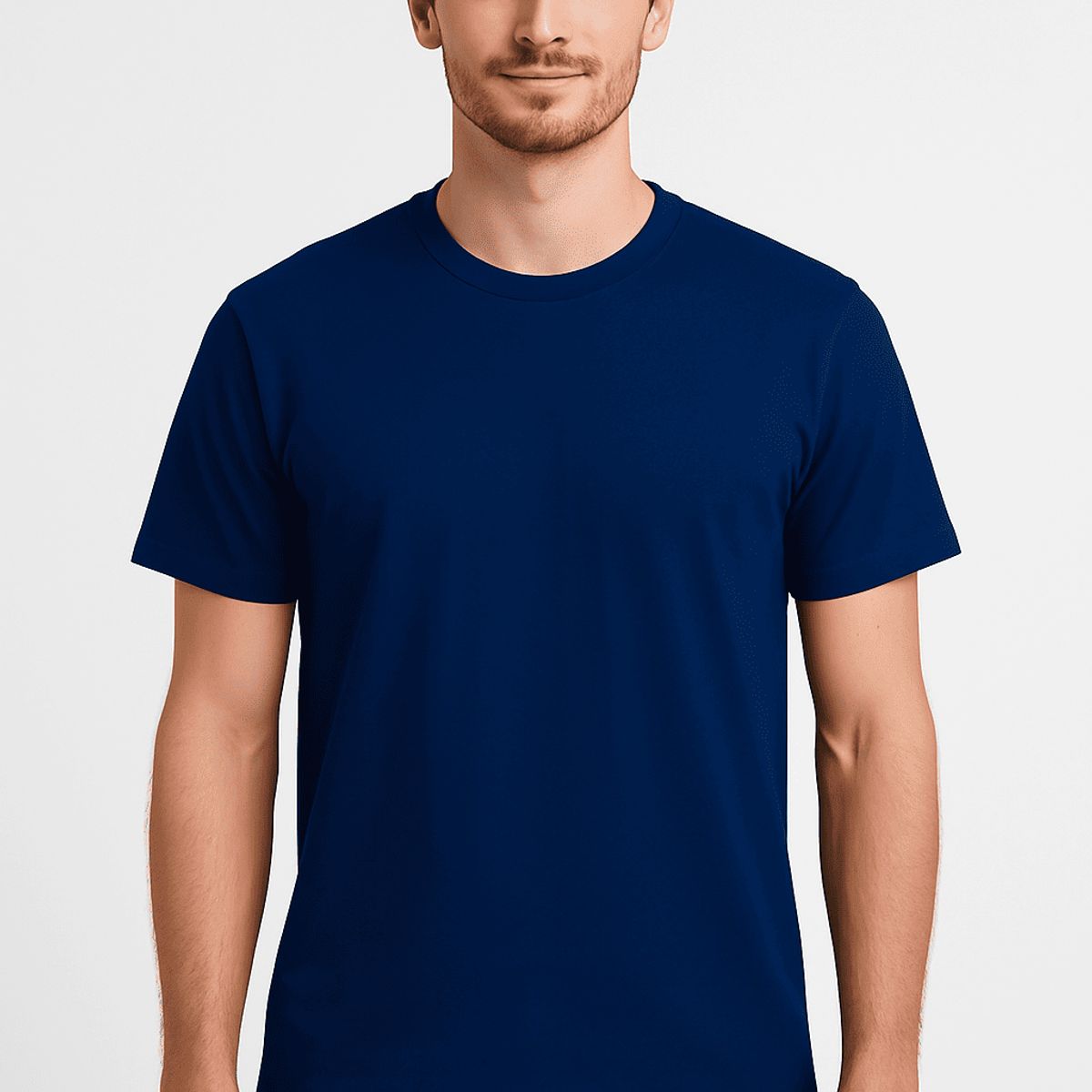 MANYA - Polo Básico de Algodón - Azul Acero