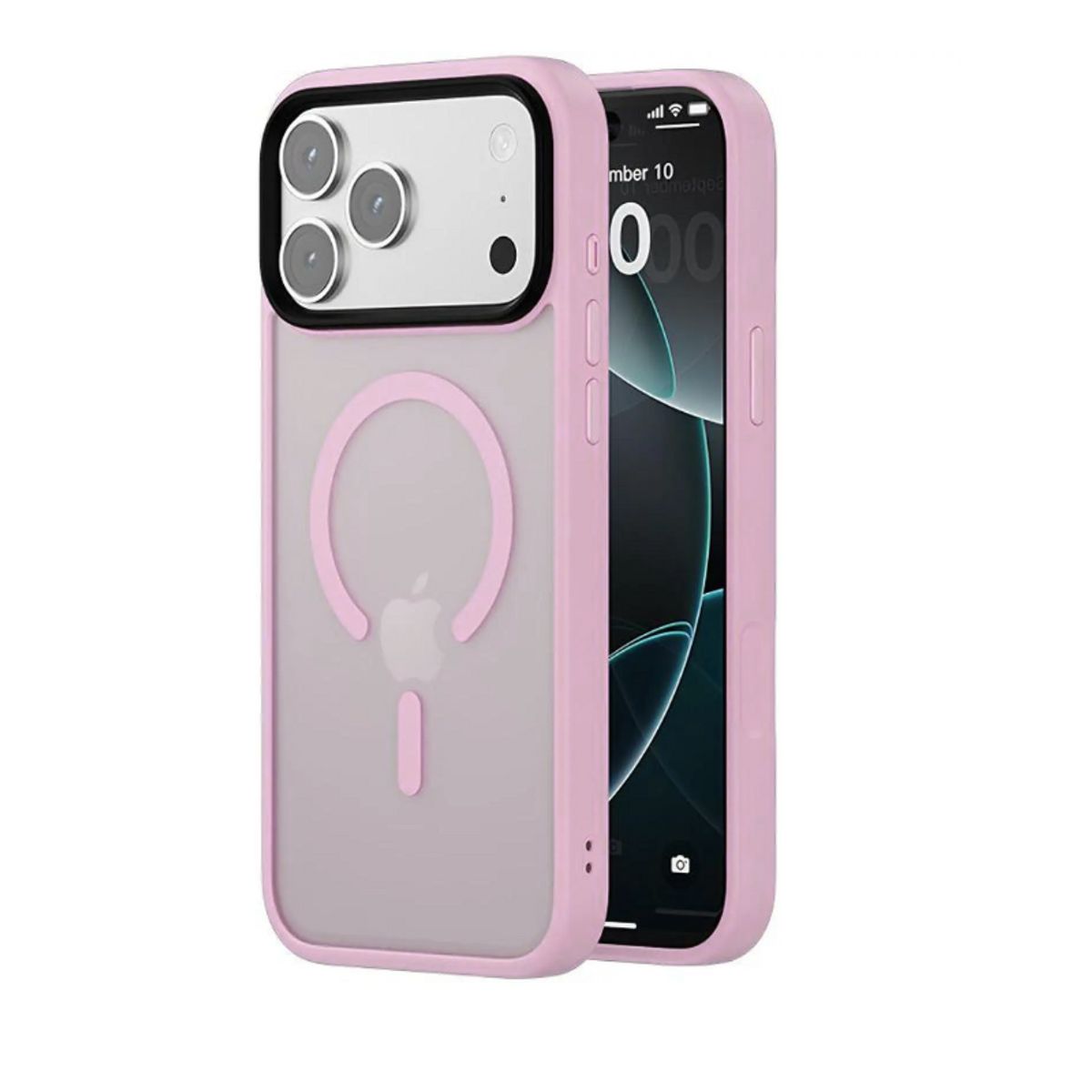 SPACE - case magsafe soft matte para iphone 17 pro max rosado
