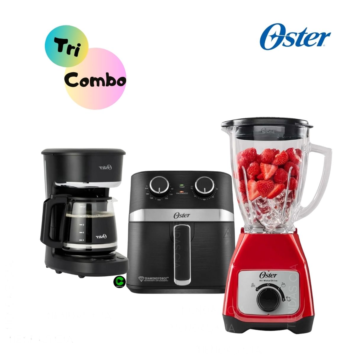 OSTER - TriCombo Oster Licuadora 1.5 L+ Freidora y Cafetera