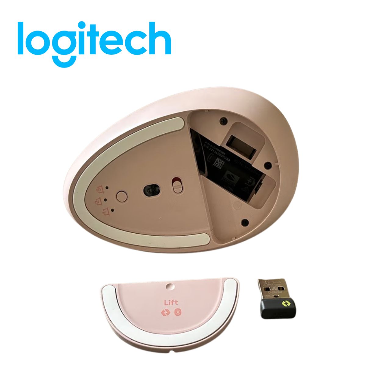 LOGITECH - Mouse Lift Vertical Logitech Ergonómico rose  910-006472